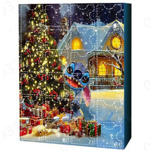 Advent Calendar 2023 Christmas 24 Days Countdown Stitch Cartoon Minifigures Doll Xmas Vacation Stocking Stuffer Toy Navidad Gift  for Kids