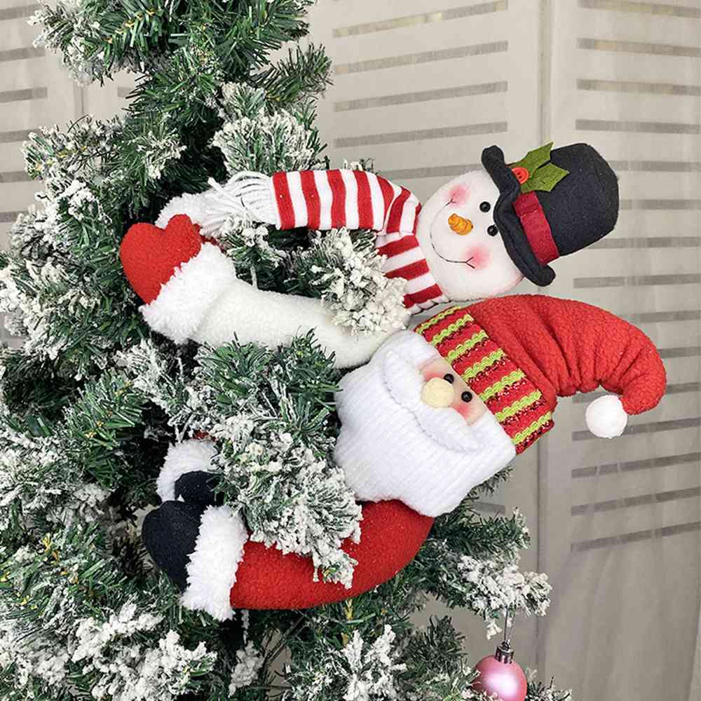 (1PCS Santa Claus) 2PCS 3D Christmas Curtain Tiebacks Dolls Curtain Buckle Holdbacks Curtain Clips Curtain Tie backs Window Strap Buckle Holder Xmas Santa Claus Snowman Window Home Decoration Decors Ornaments