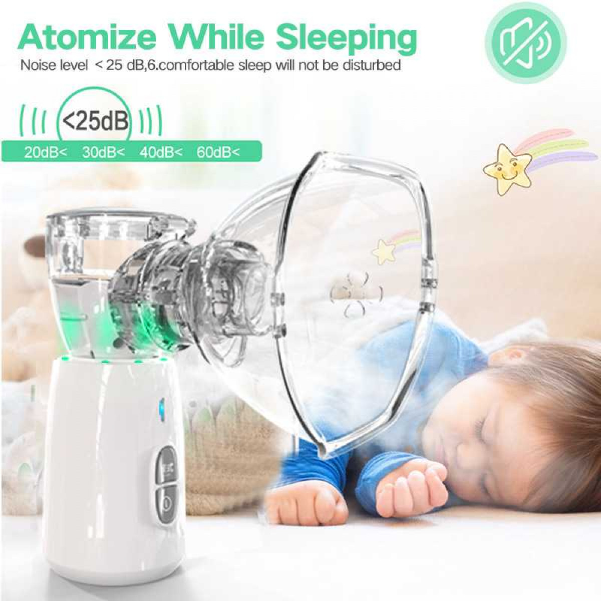 Portable Mesh Nebulizer Inhaler Ultrasonic Atomizer Portable Handheld Children Adult Compression Atomizer for Families Use