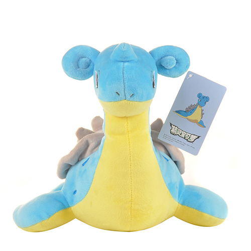 Pokemon Lapras Plush Toy Stuffed Animal Soft Toy Cartoon Anime Figures Model Collection Doll Gifts for Kids Childrens 20cm
