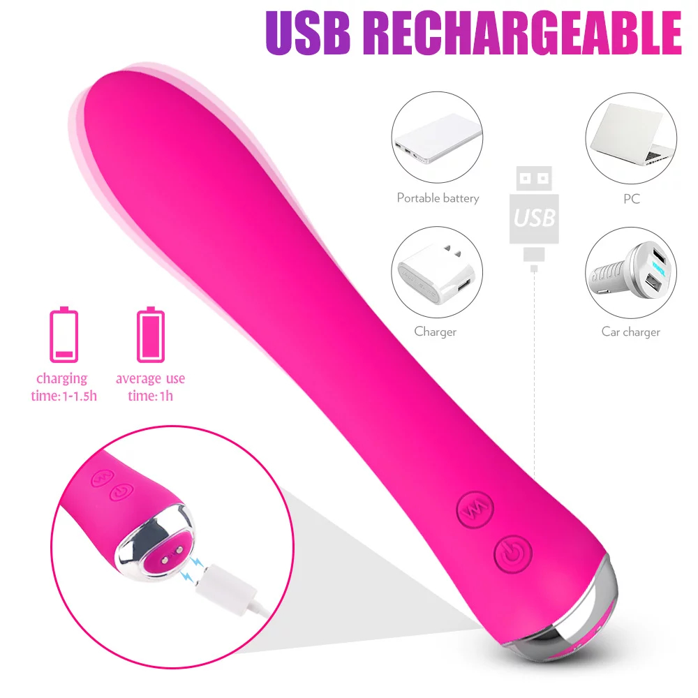 (Pink) Adlut Sex Toy Vibrators for Woman Silicone Waterproof Wand Massager Ergonomic Design Sex Toy Multi Vibrating Modes Rabbit Vibrator G-spot Stimulator