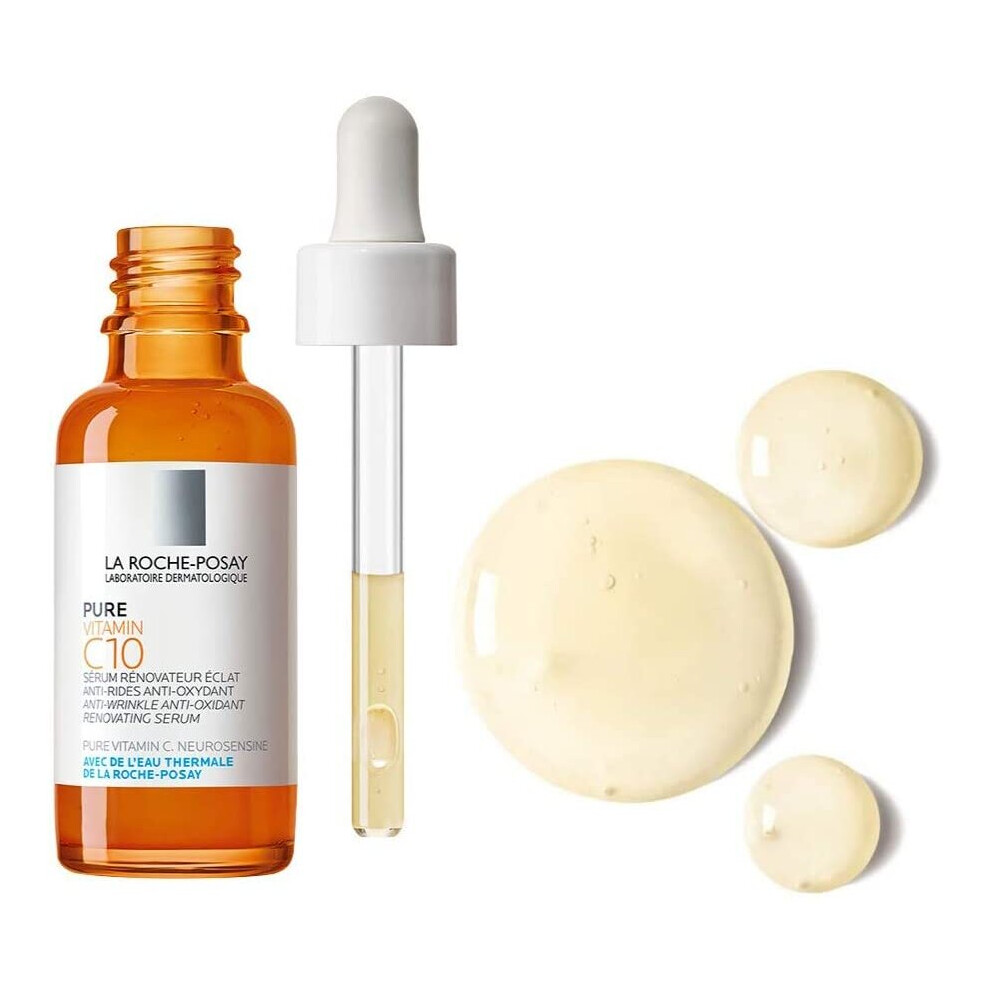 La Roche Posay Pure Vitamin C10 Serum 30ml Light Weight Brightening Facial Serum With Moisturiser