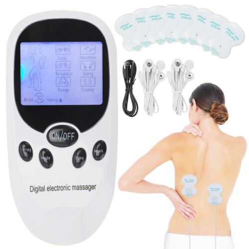 Tens Machine Unit Electrical Massager Pulse Muscle Stimulator Back 8Pain Therapy UK