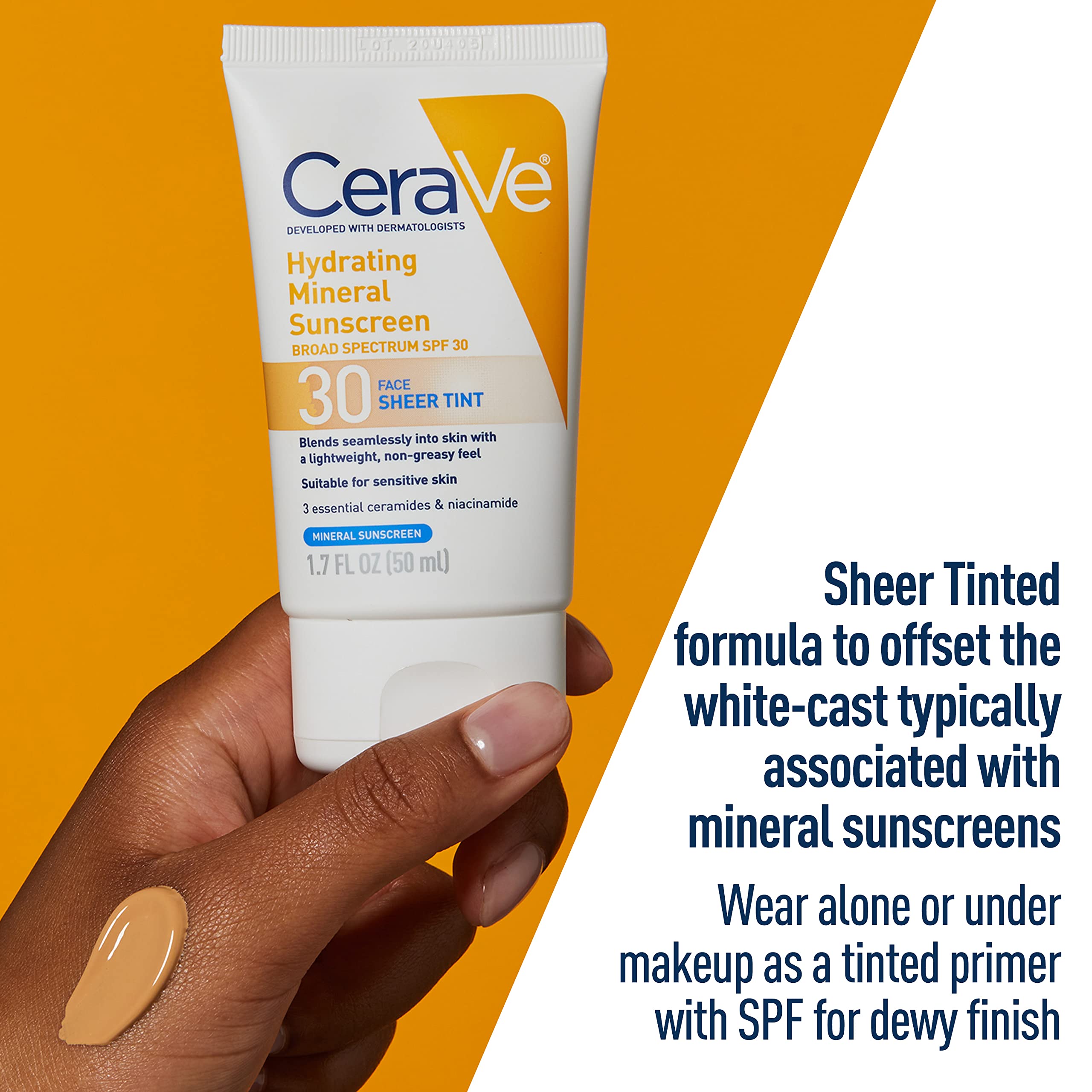 CeraVe Moisturizing Mineral Sunscreen Face Sheer Tint SPF 30