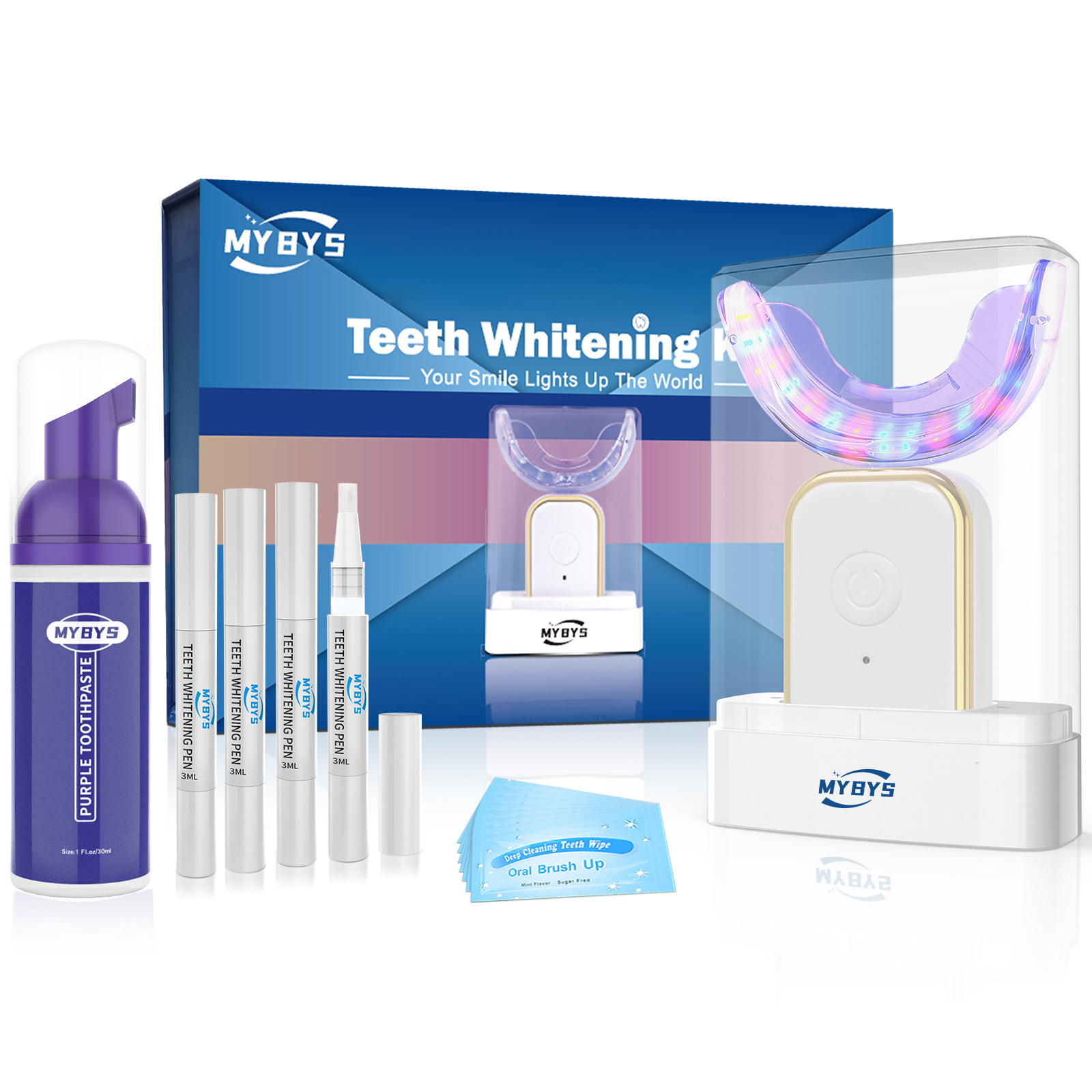Dental Teeth Whitener 13PCS Teeth Whitening Kit Bleach Teeth 3 Colours Home Teeth Whitening Toothpaste For Sensitive Mousse Oral Care