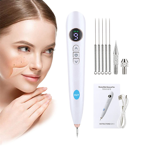 Mini Plasma Pen Freckle Remover Machine Laser Mole Removal Dark Spot Skin Wart Tag Remove Tattoo Removal Skin Care Beauty Tool Face Body 9 Mode LCD