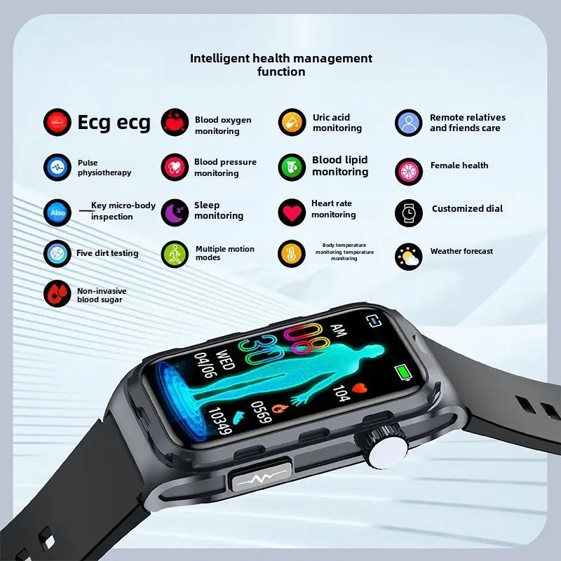 Smart Watch Band Heart Rate Monitor Fitness Tracker Multi-Sport Mode