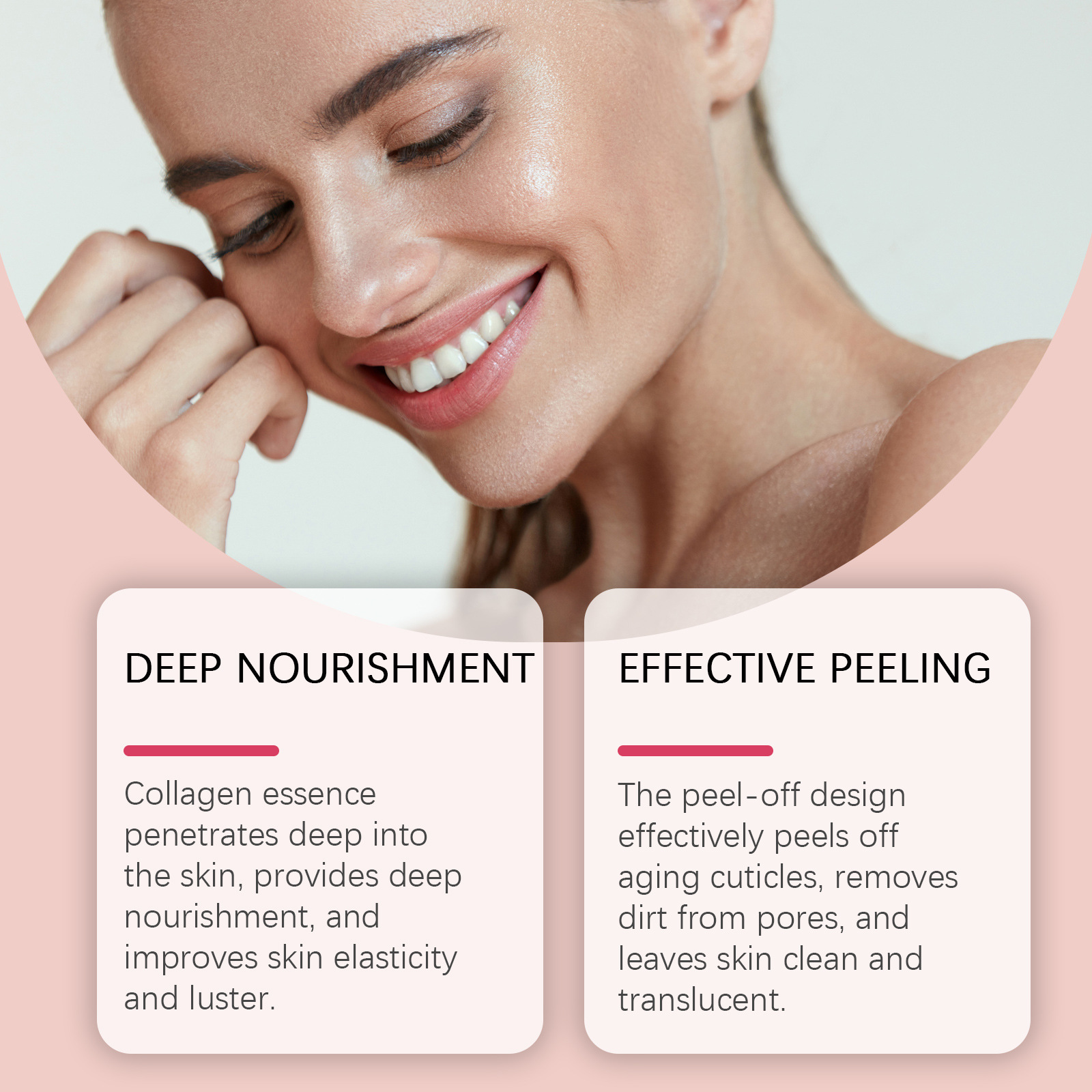 (1 PC) Collagen Exfoliating Mask Peel Off Mask Night Wrapping Mask Firming Mask Daily Facial Skin Care Products Deep Cleansing Peeling Mask Skin Nourishing