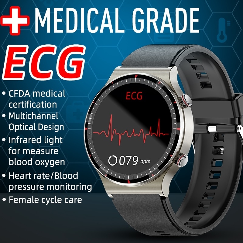 Smart Watch ECG Health Monitoring Multi-channel Optical Body Temperature