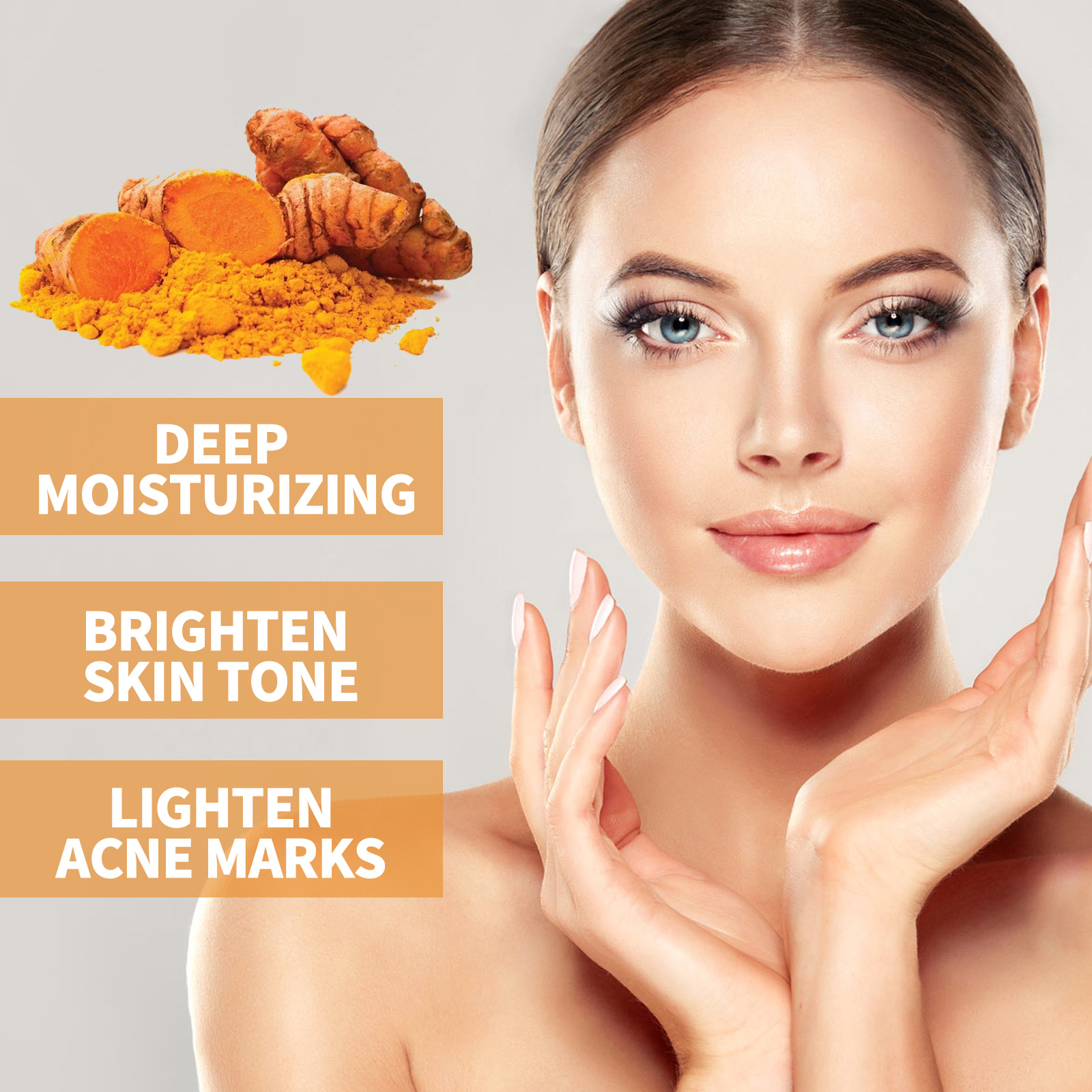 (1 PC) Turmeric Face Essence Anti Oxidant Brightening Nourish Moisturizing Skin Essence Blemishes Lighten Acne Marks Fade Melanin Freckle Repair Essence Skin Care