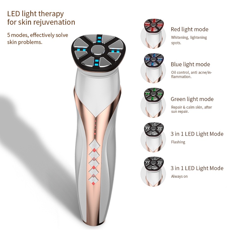 RF Beauty Instrument Facial Photon Skin Rejuvenation Radio Frequency Device Inductive Therapeutical Led Light Therapy Lifting Face Massager Beauty Tools