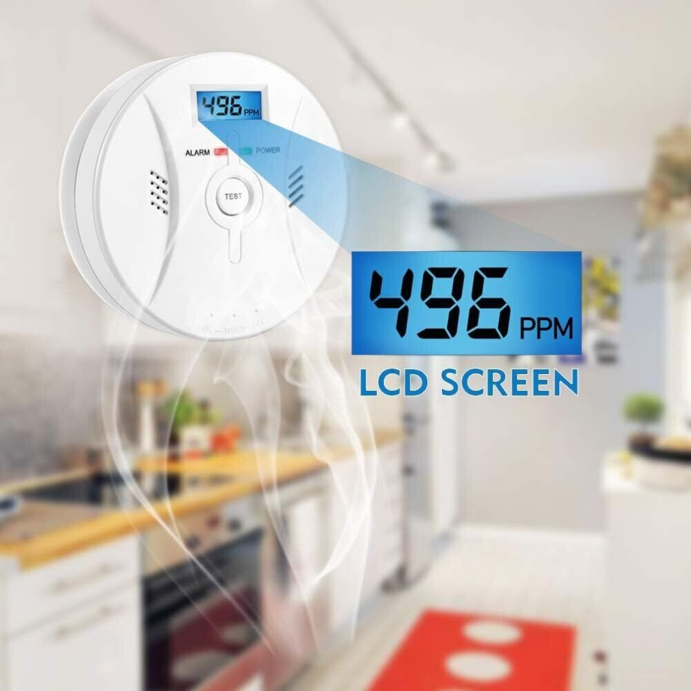 Carbon Monoxide(CO) Smoke Detector Alert Battery Operated Combination Alarm