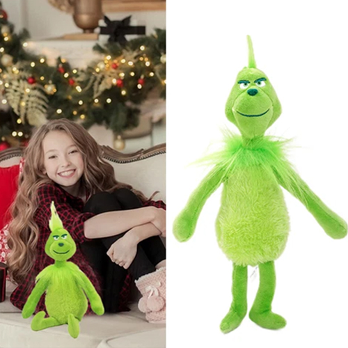 Christmas Grinch Plush Doll Soft Stuffed Toy 32cm Cute Xmas Birthday Gift for Children Girls Boys Room Decorations Green New