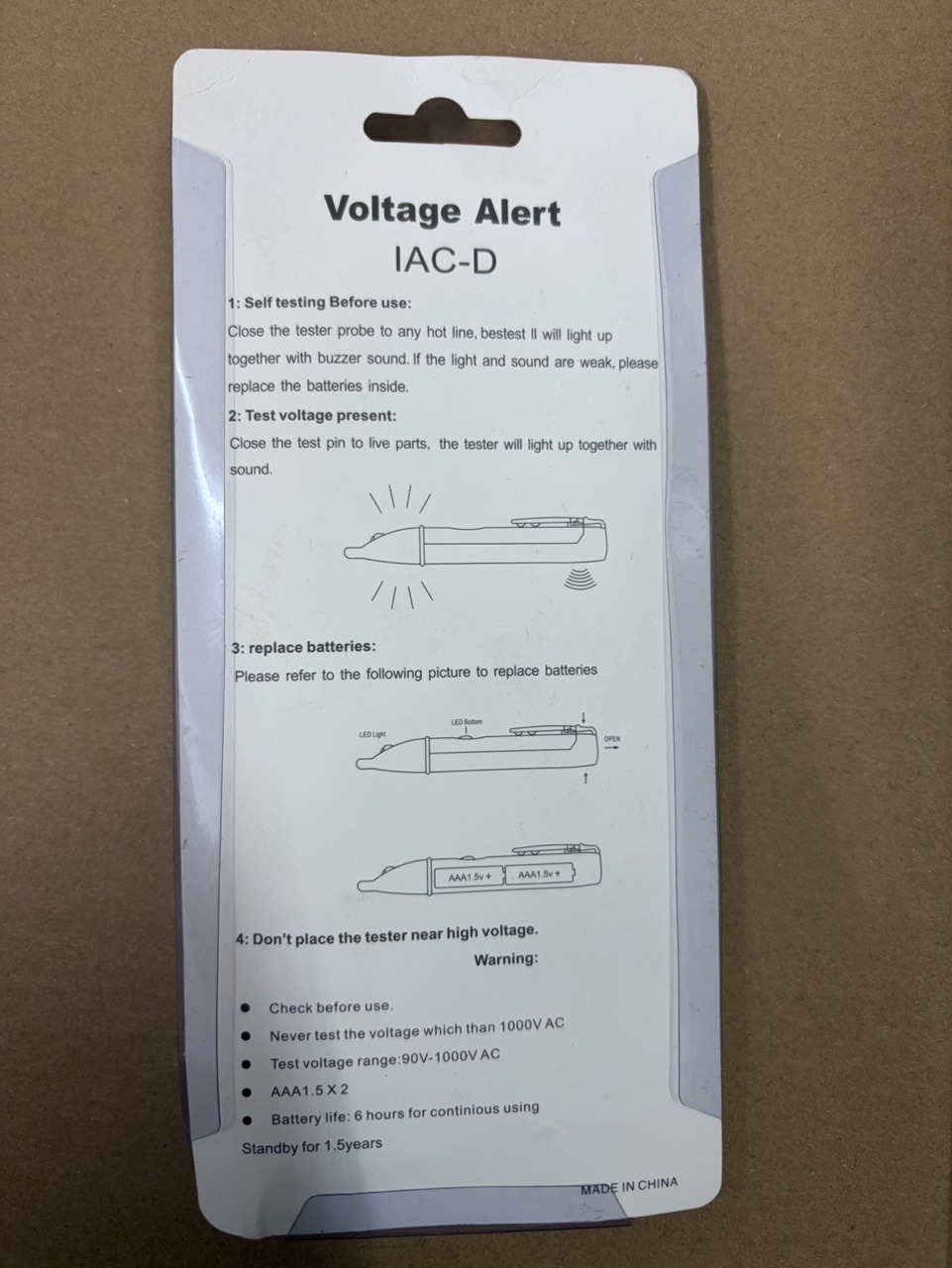 1AC II Volt Alert Voltage Detector - Volt Stick, High Quality UK