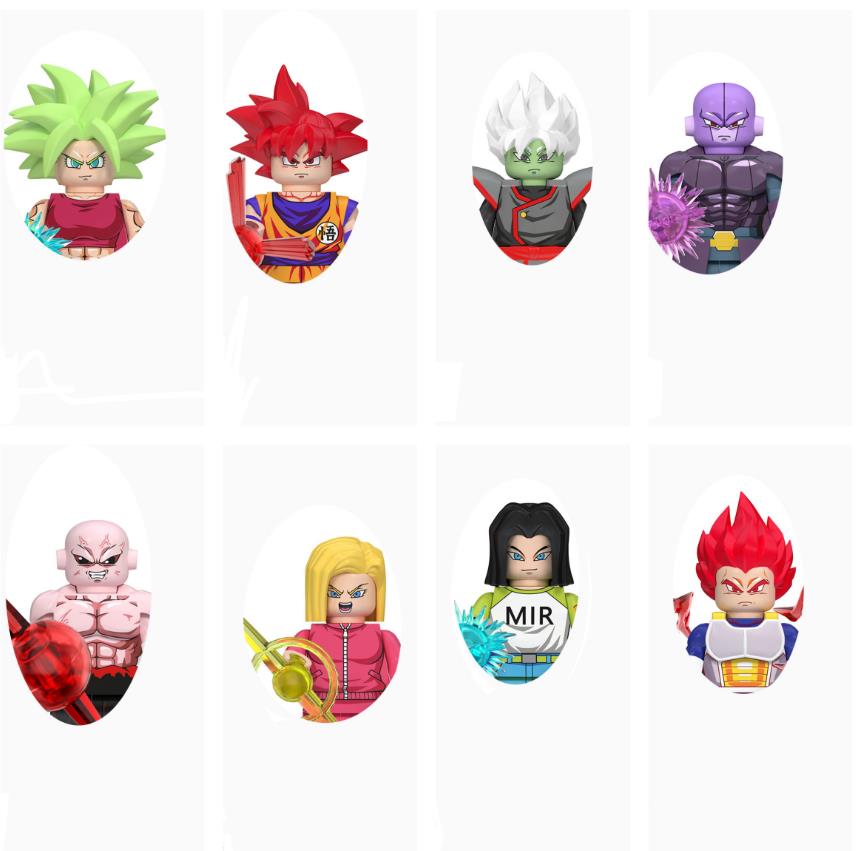 (Style J) New Dragon Ball Building Blocks Anime Character Minifigures Wukong Bandai Series Handmade Mini Doll for Kids 
