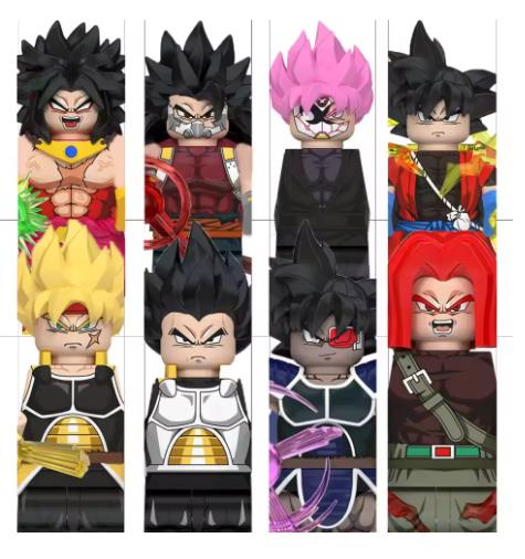 (Style J) New Dragon Ball Building Blocks Anime Character Minifigures Wukong Bandai Series Handmade Mini Doll for Kids 