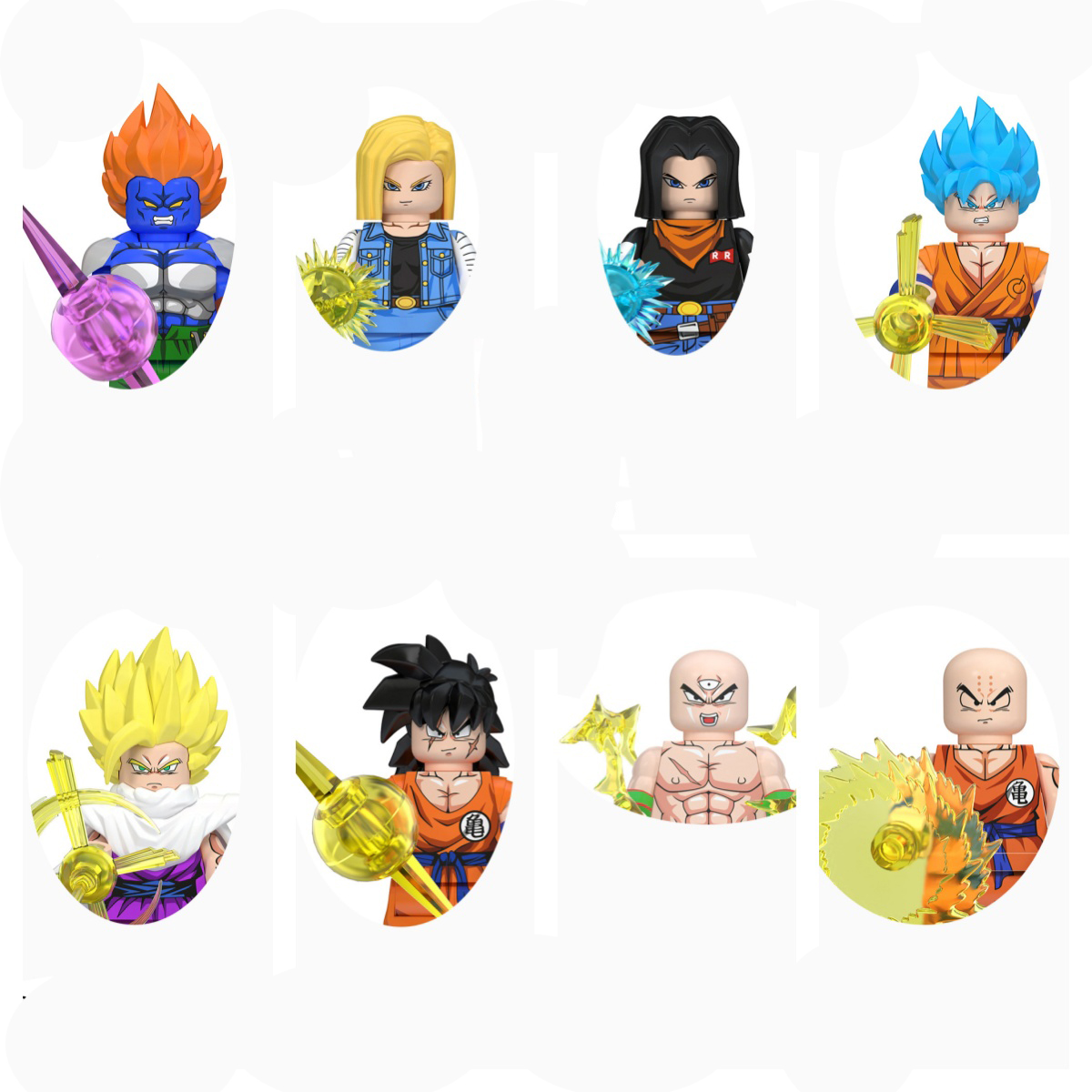 (Style J) New Dragon Ball Building Blocks Anime Character Minifigures Wukong Bandai Series Handmade Mini Doll for Kids 