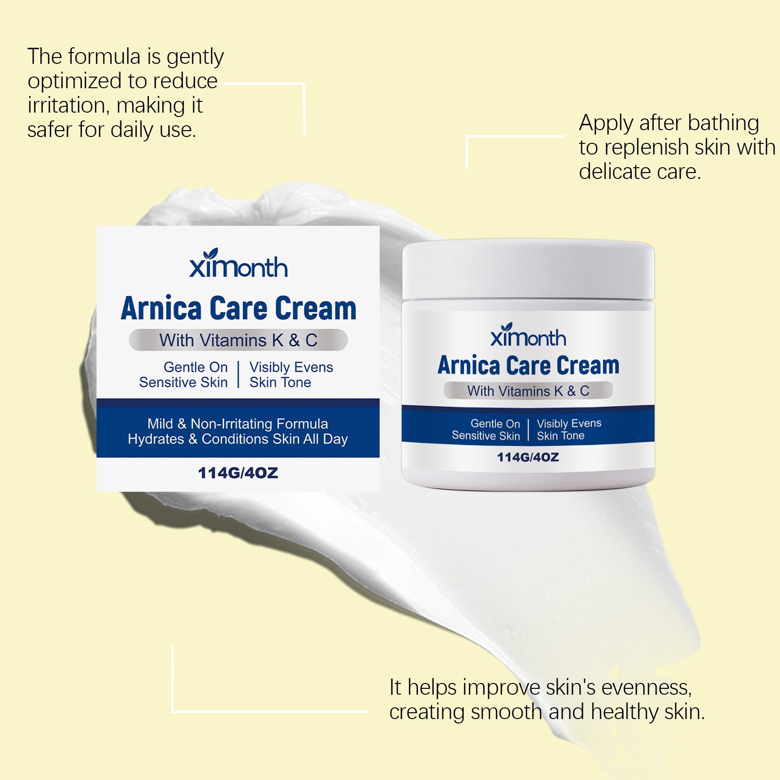 Skin Care Cream For Body Moisturizing Smoothing And Comforting Massage Treatment