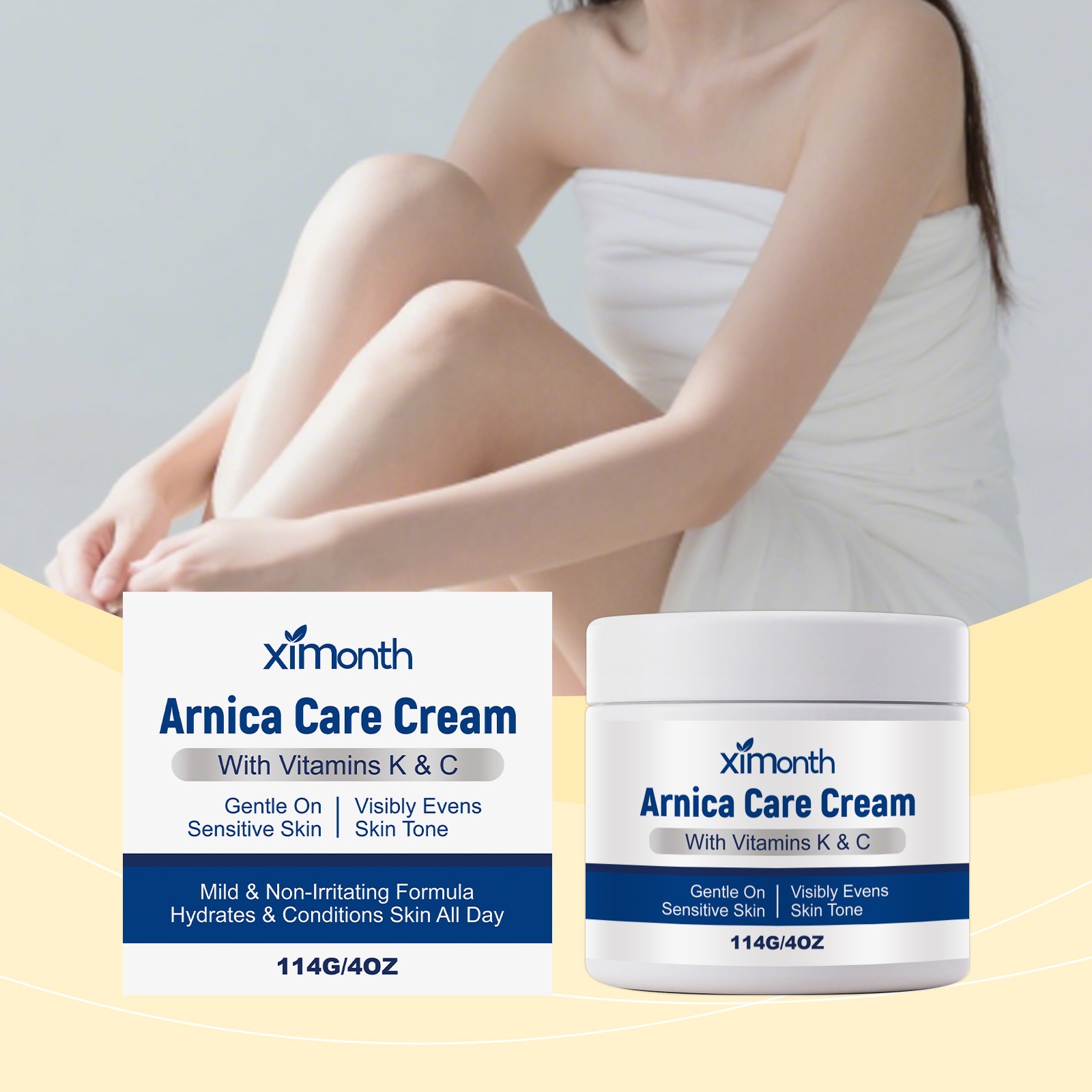 Skin Care Cream For Body Moisturizing Smoothing And Comforting Massage Treatment