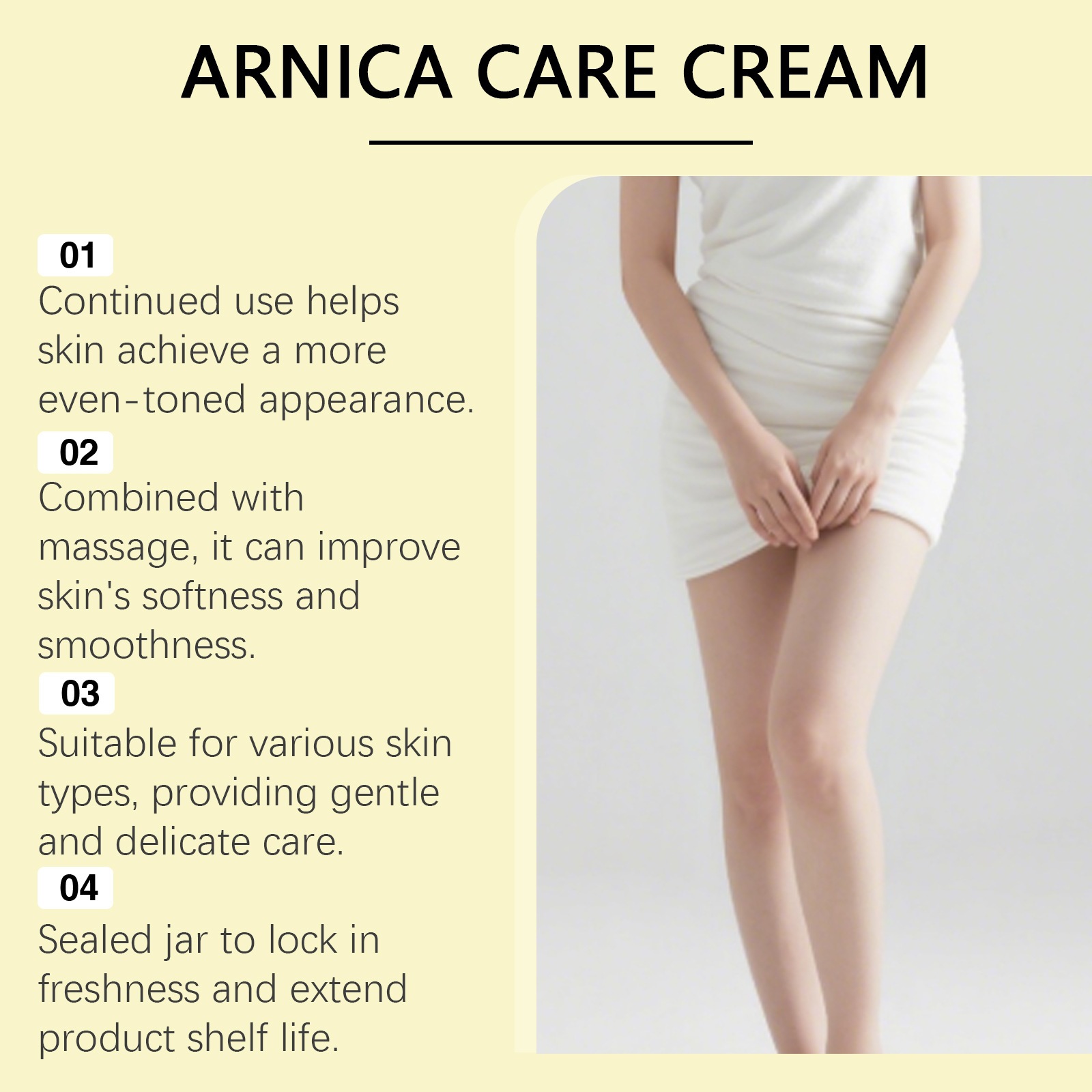 Skin Care Cream For Body Moisturizing Smoothing And Comforting Massage Treatment
