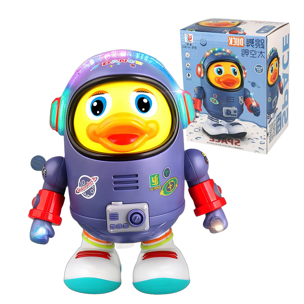 Baby Duck Toy Musical Interactive Toy Electric with Lights and Sounds Dancing Robot Space Elements for Infants Babies Kids Gifts