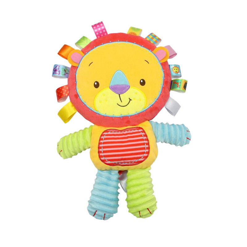 (rabbit 577) Baby Tags Stuffed Animal Soft Toy Lovey Elephant Plush Bell Toy Built-in Rattles Sensory Toy for Newborn Toddler Infant Gifts