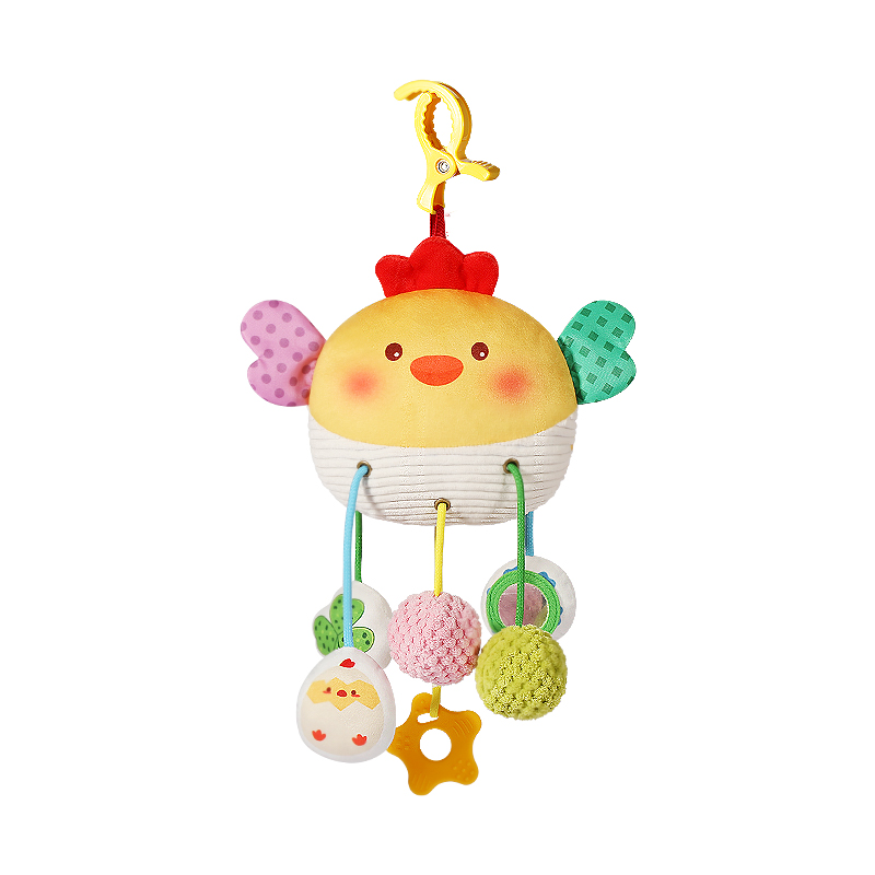(baby bottle) Car Seat Stroller Toys for Babies 0-6 Months Crab Baby Infant Newborn Stroller Toys with Beep Mirror Small Bell Baby Teether