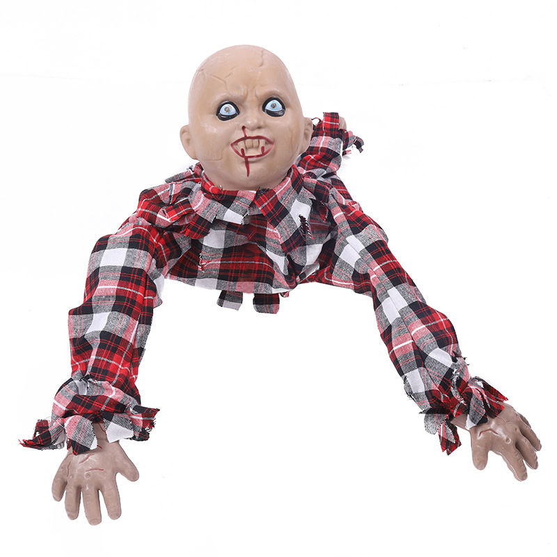 (Man) Crawling Horror Ghost Doll Male And Female Styles Halloween Scene Decorations Ghost Props For Secret Room Festival