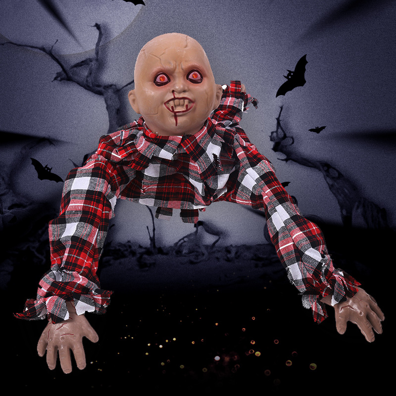 (Man) Crawling Horror Ghost Doll Male And Female Styles Halloween Scene Decorations Ghost Props For Secret Room Festival