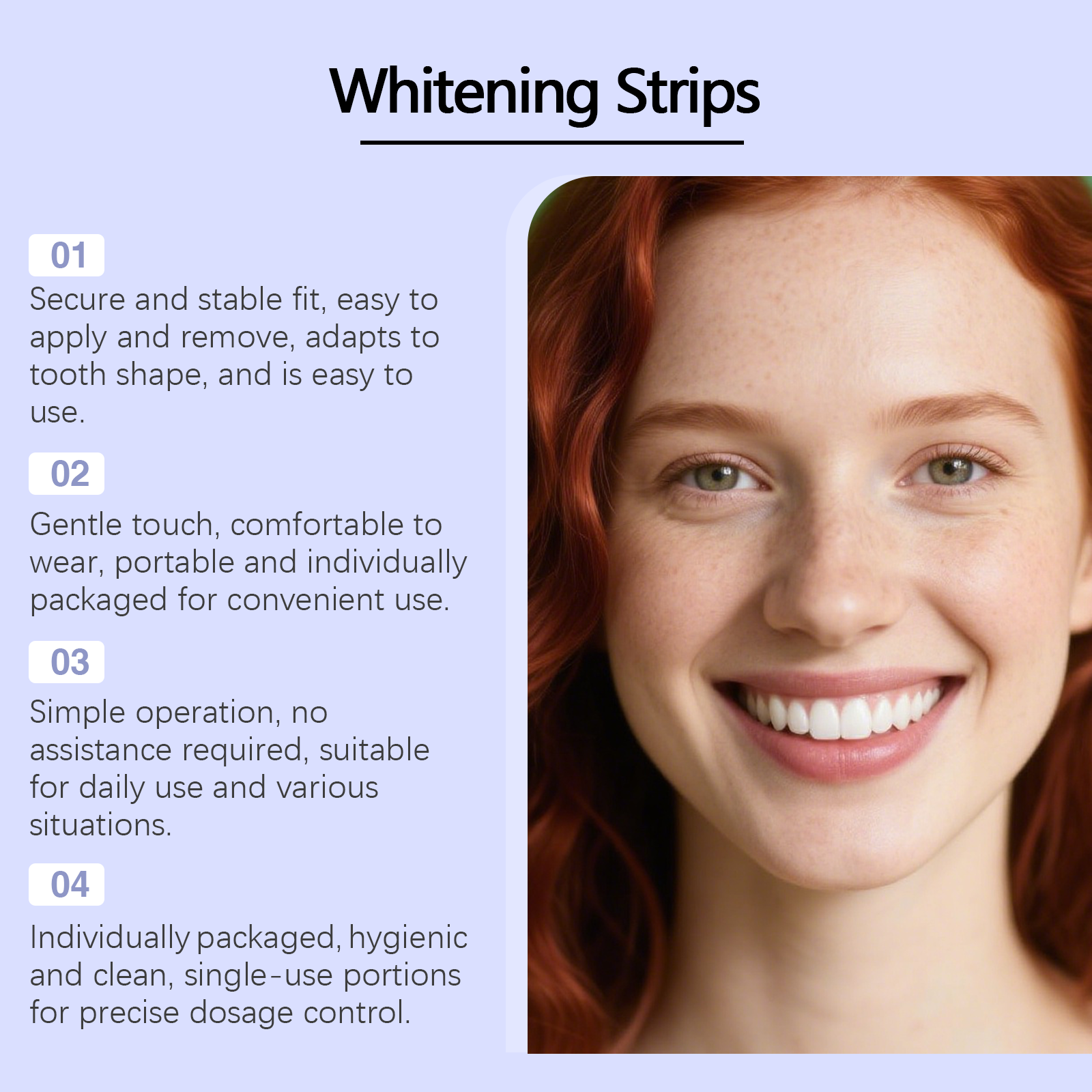 Purple Dental Strips Mild Clean Tooth Tartar Protect Bright Teeth Daily Portable Easy Operate Care Patch
