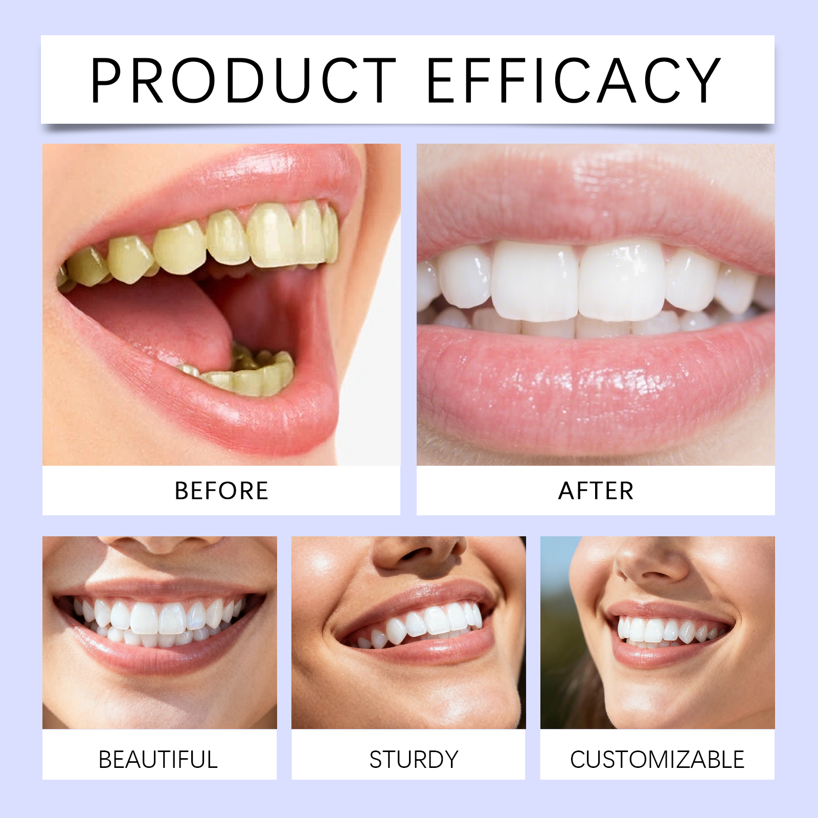 Purple Dental Strips Mild Clean Tooth Tartar Protect Bright Teeth Daily Portable Easy Operate Care Patch