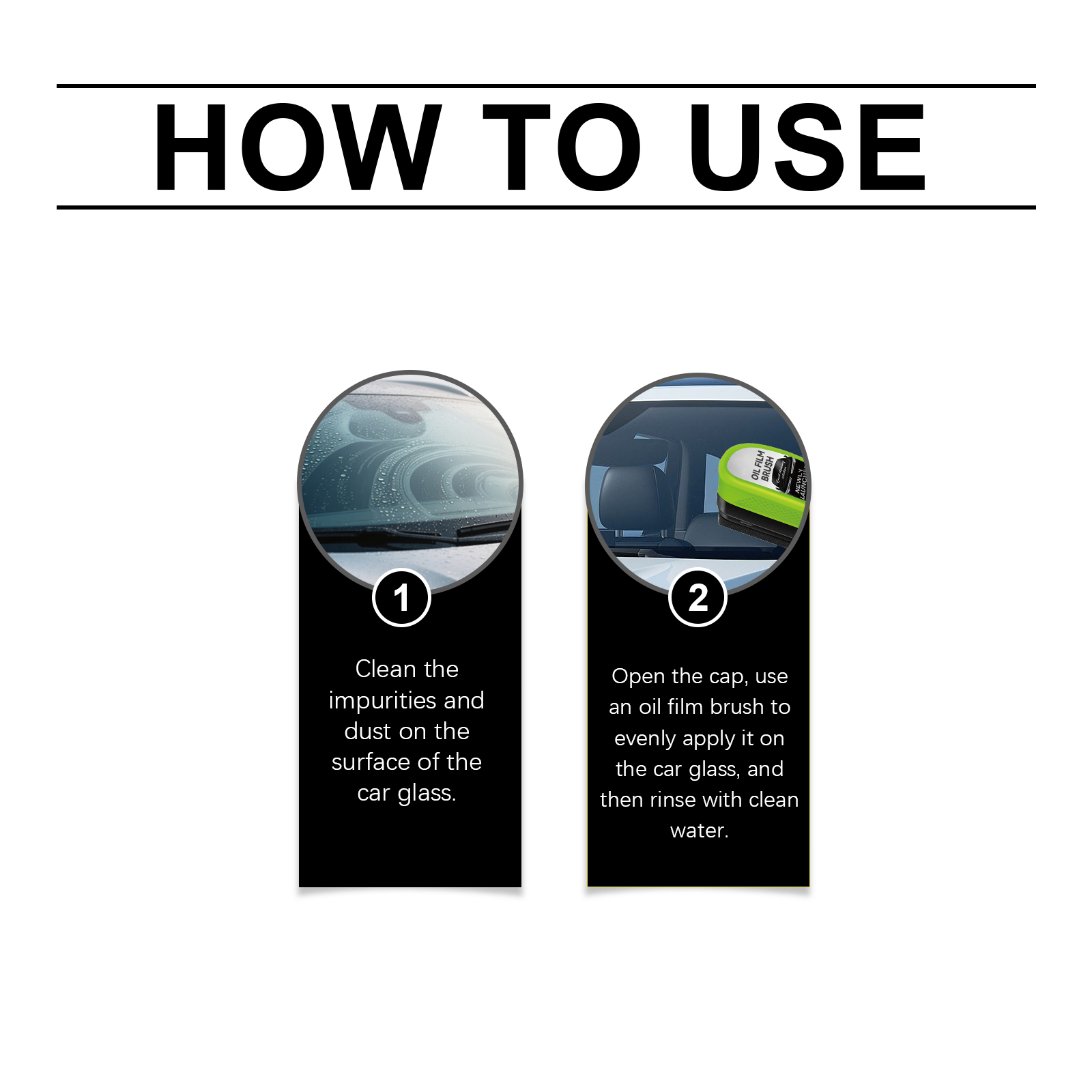 Car Oil Film Cleaning Brush High Density Wear Resistant Anti Slip Decontamination Portable Window Windshield Rearview Mirror Car Light