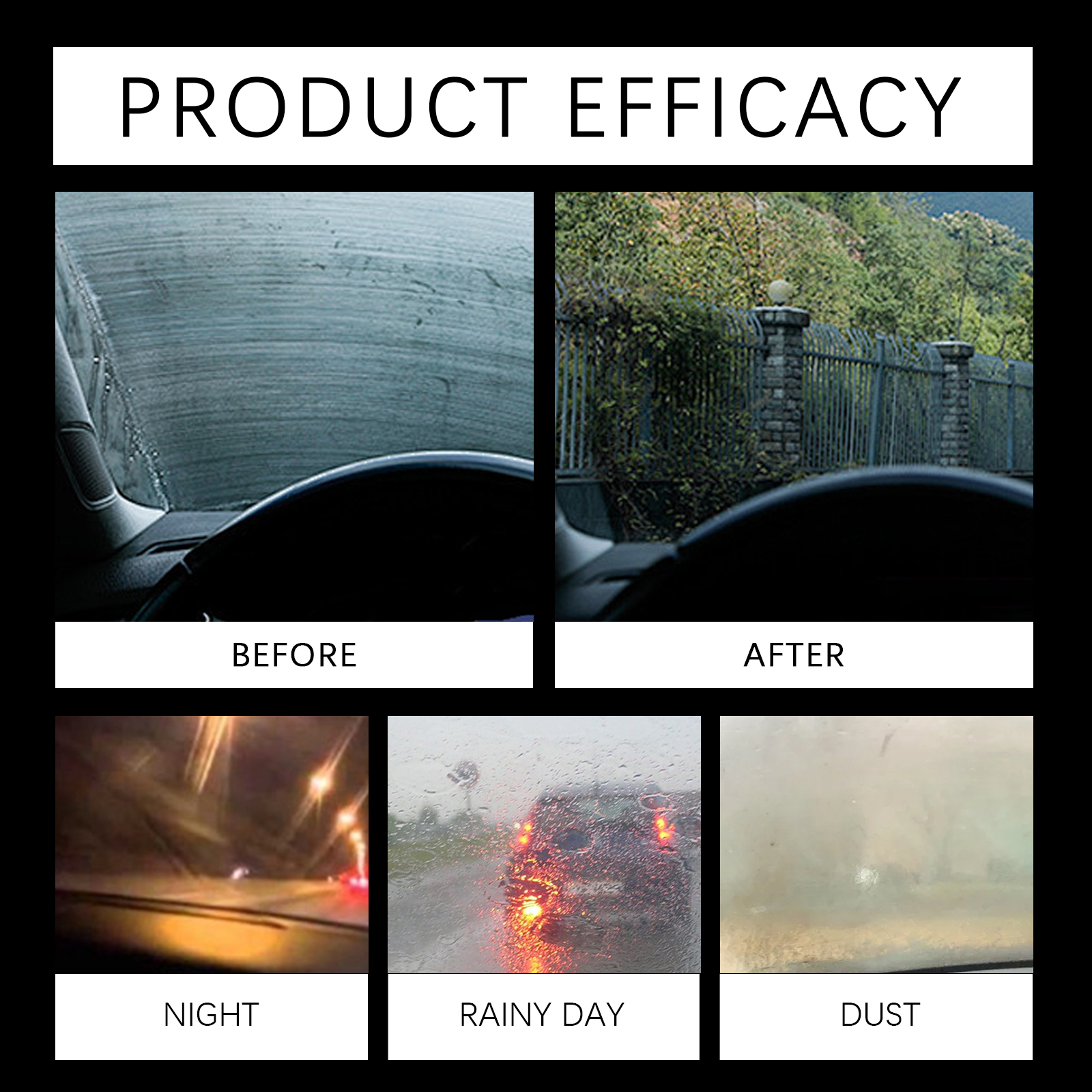Car Oil Film Cleaning Brush High Density Wear Resistant Anti Slip Decontamination Portable Window Windshield Rearview Mirror Car Light