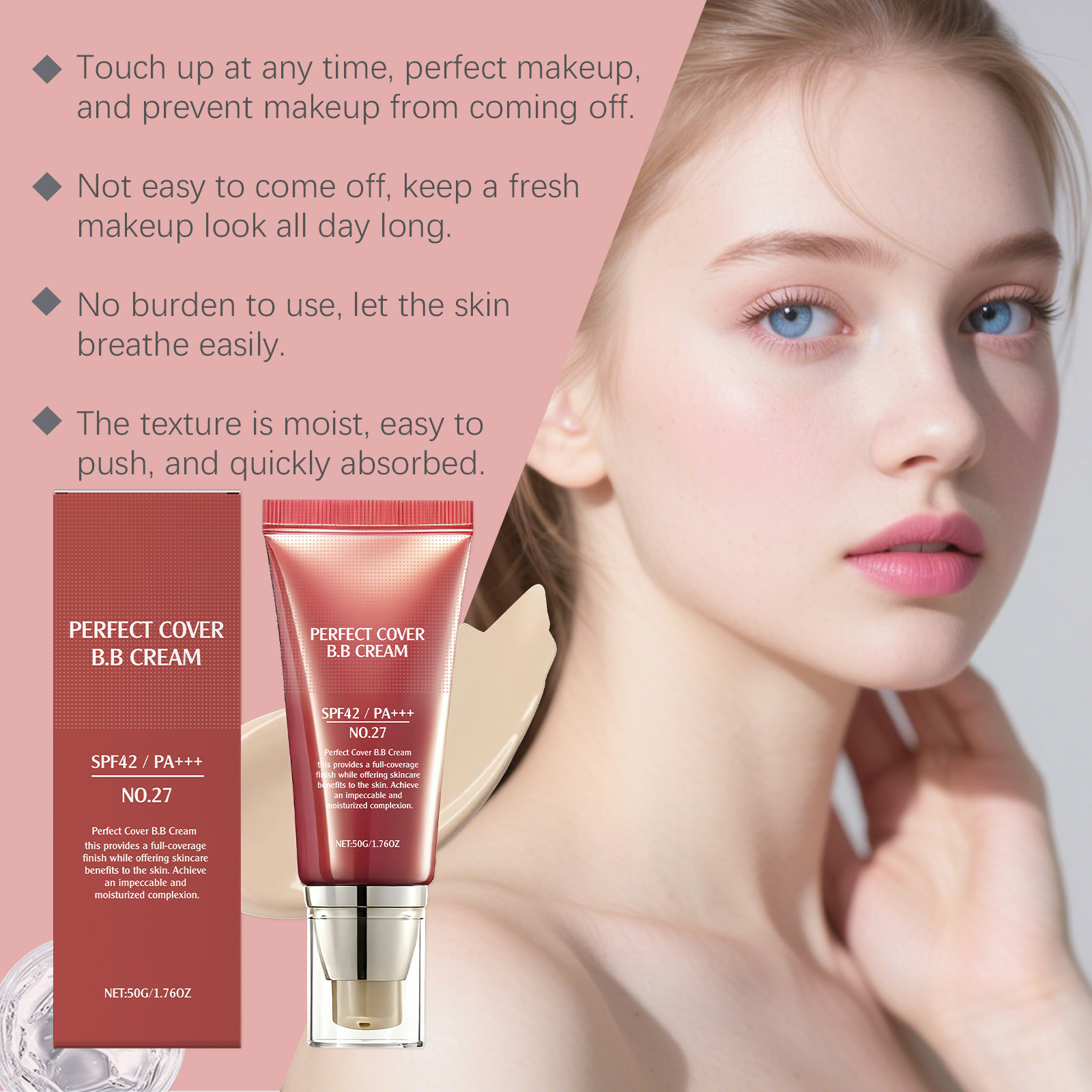 Soft Skin Concealer Bb Cream Natural Tone Mild Moisturizing Light Bright Matte Clear Portable Facial Skin Care