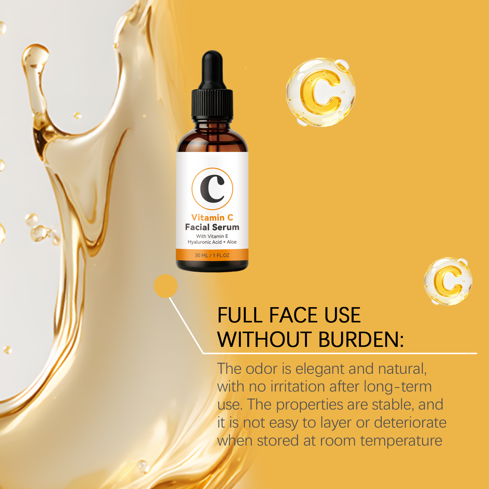 Vitamin C Brightening Essence Liquid Smooth Hydrating Bright Plumping Moisturizing Refreshing Skin Care Facial Complexion