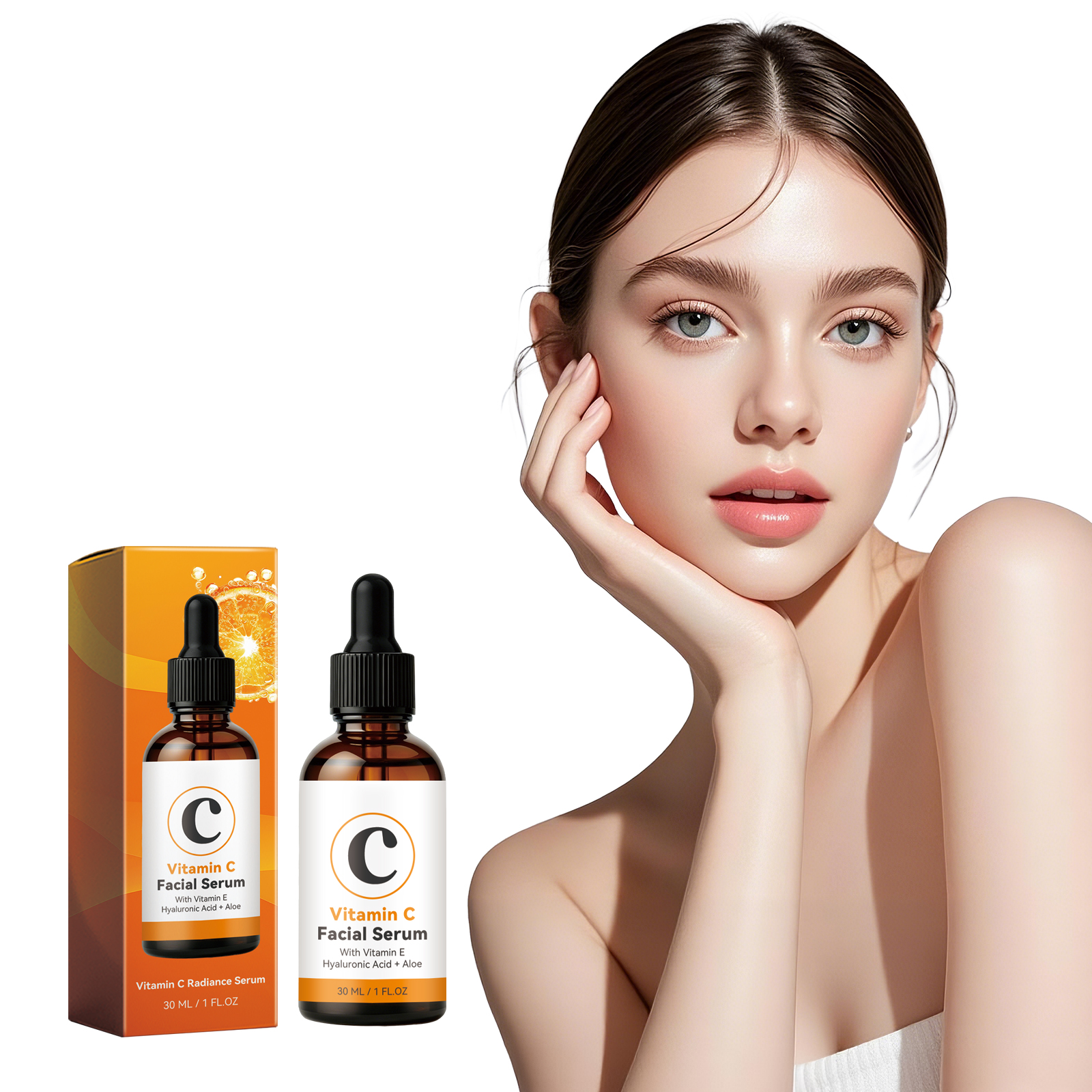 Vitamin C Brightening Essence Liquid Smooth Hydrating Bright Plumping Moisturizing Refreshing Skin Care Facial Complexion