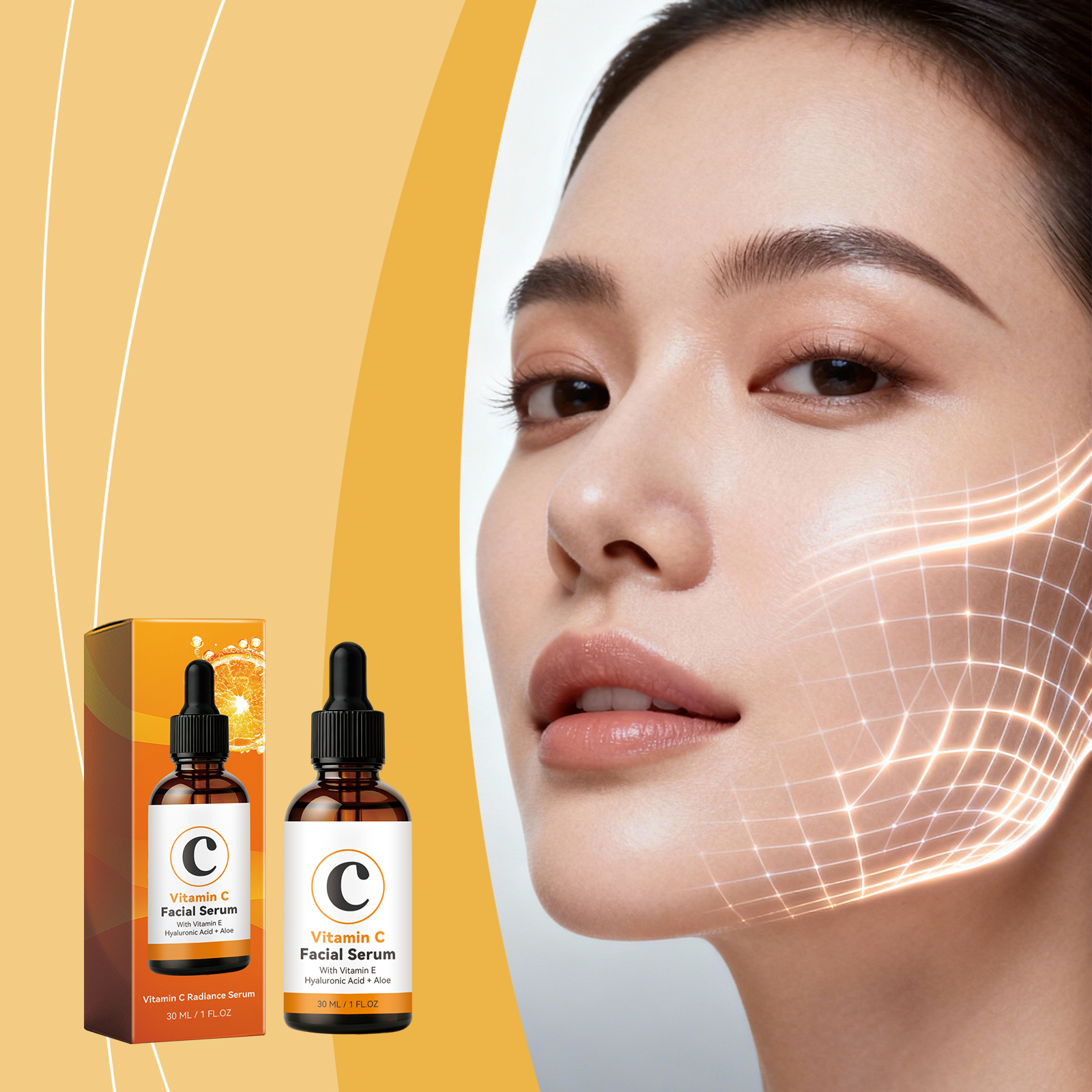 Vitamin C Brightening Essence Liquid Smooth Hydrating Bright Plumping Moisturizing Refreshing Skin Care Facial Complexion
