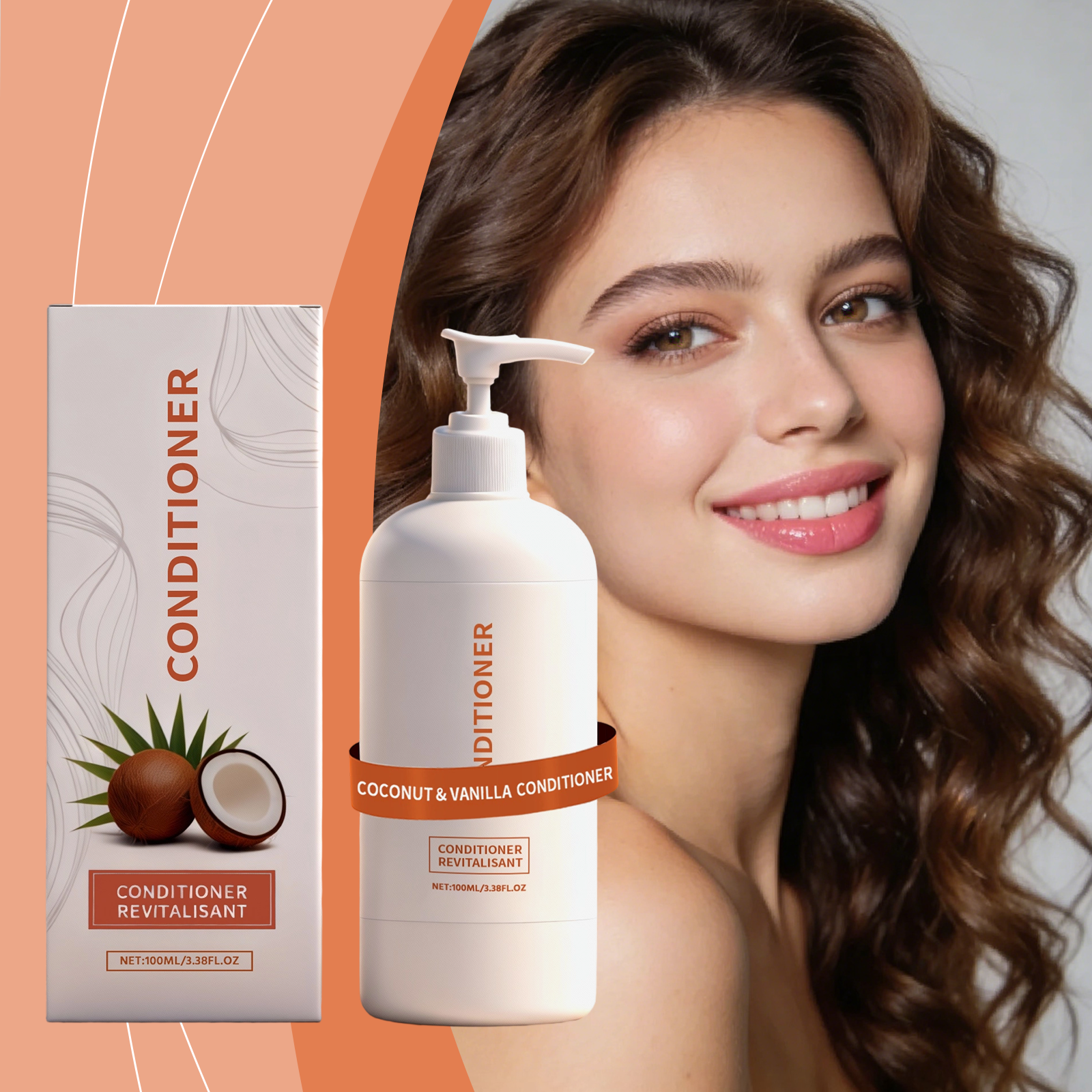 Coconut Scent Vanilla Hair Cream Daily Mild Nourish Hydrate Soft Gloss External Spread Over Hair Strands