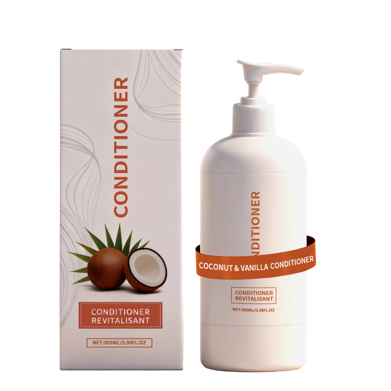 Coconut Scent Vanilla Hair Cream Daily Mild Nourish Hydrate Soft Gloss External Spread Over Hair Strands