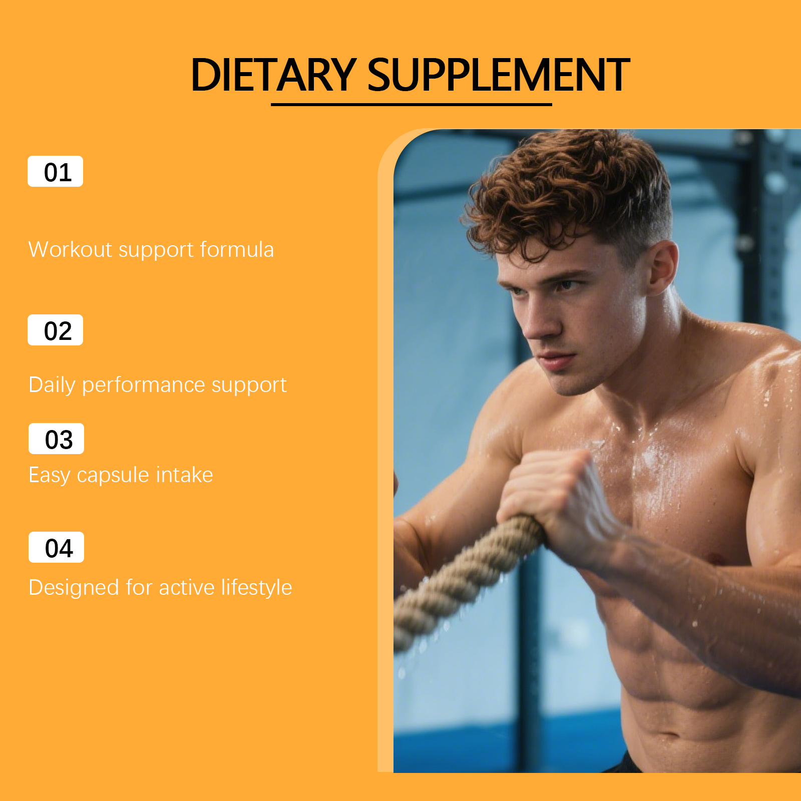 Body Energy Vitality Supplement Capsule Body Energy Support Body Muscle Care Training Exercise Health Boost Nutrient Pill