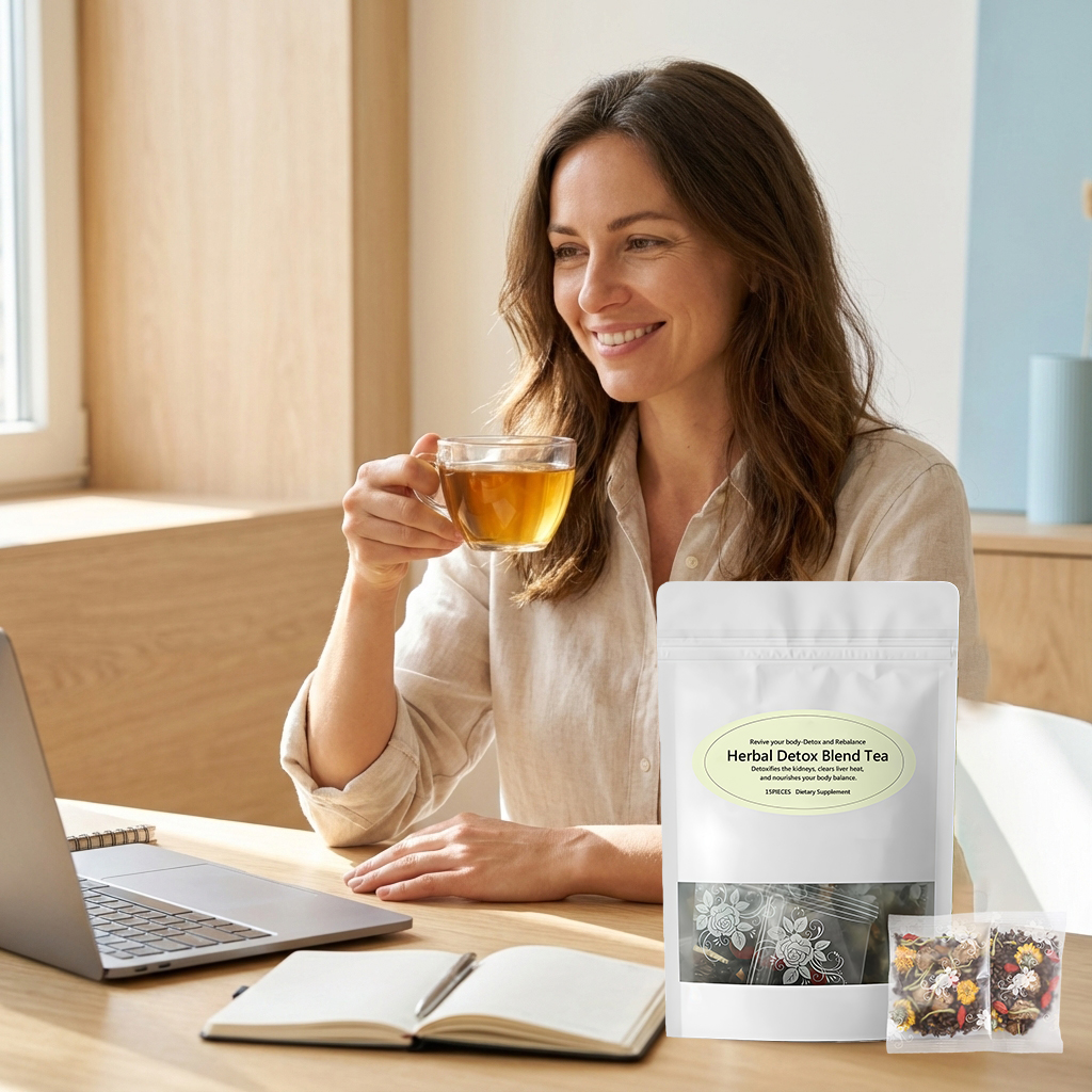 Herbal Blend Tea Light Taste Plant Formula Portable Single Sachets Care Body Balance Daily Wellness Support