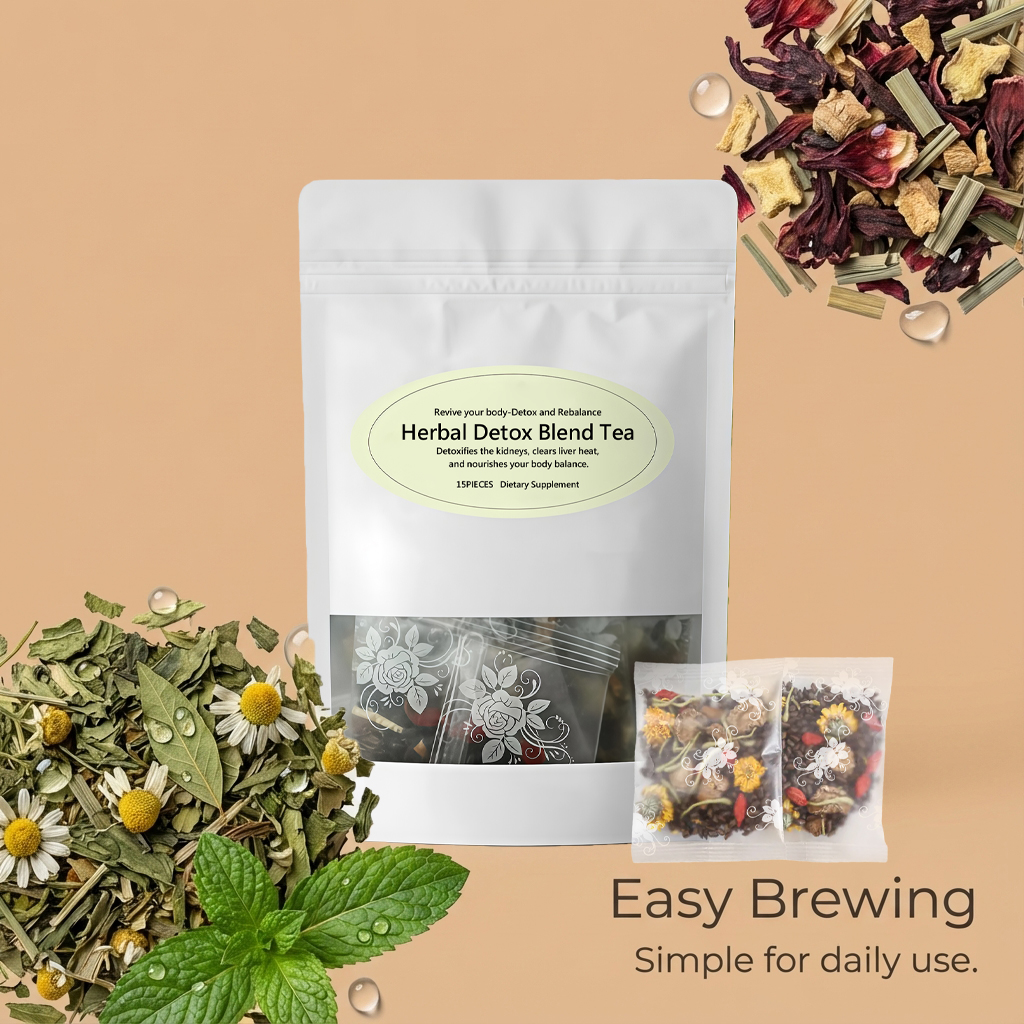 Herbal Blend Tea Light Taste Plant Formula Portable Single Sachets Care Body Balance Daily Wellness Support