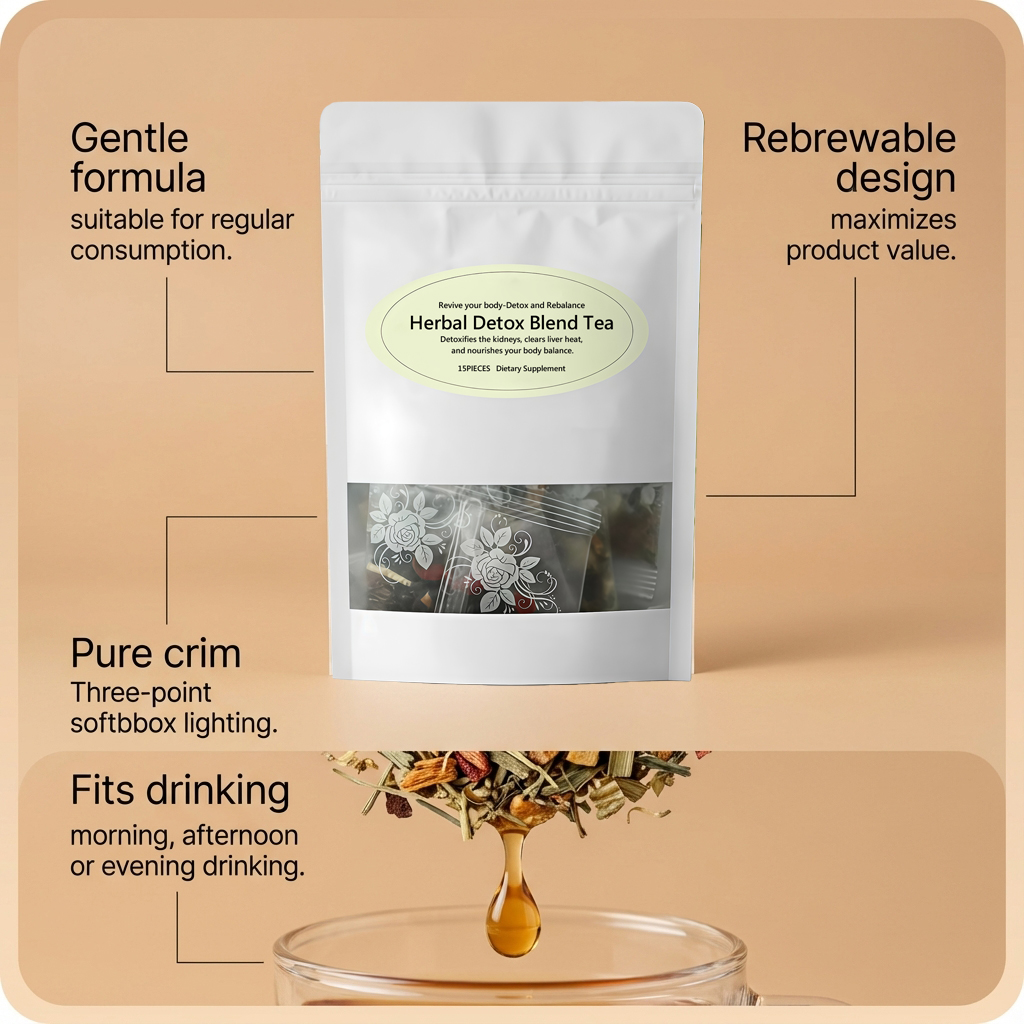 Herbal Blend Tea Light Taste Plant Formula Portable Single Sachets Care Body Balance Daily Wellness Support