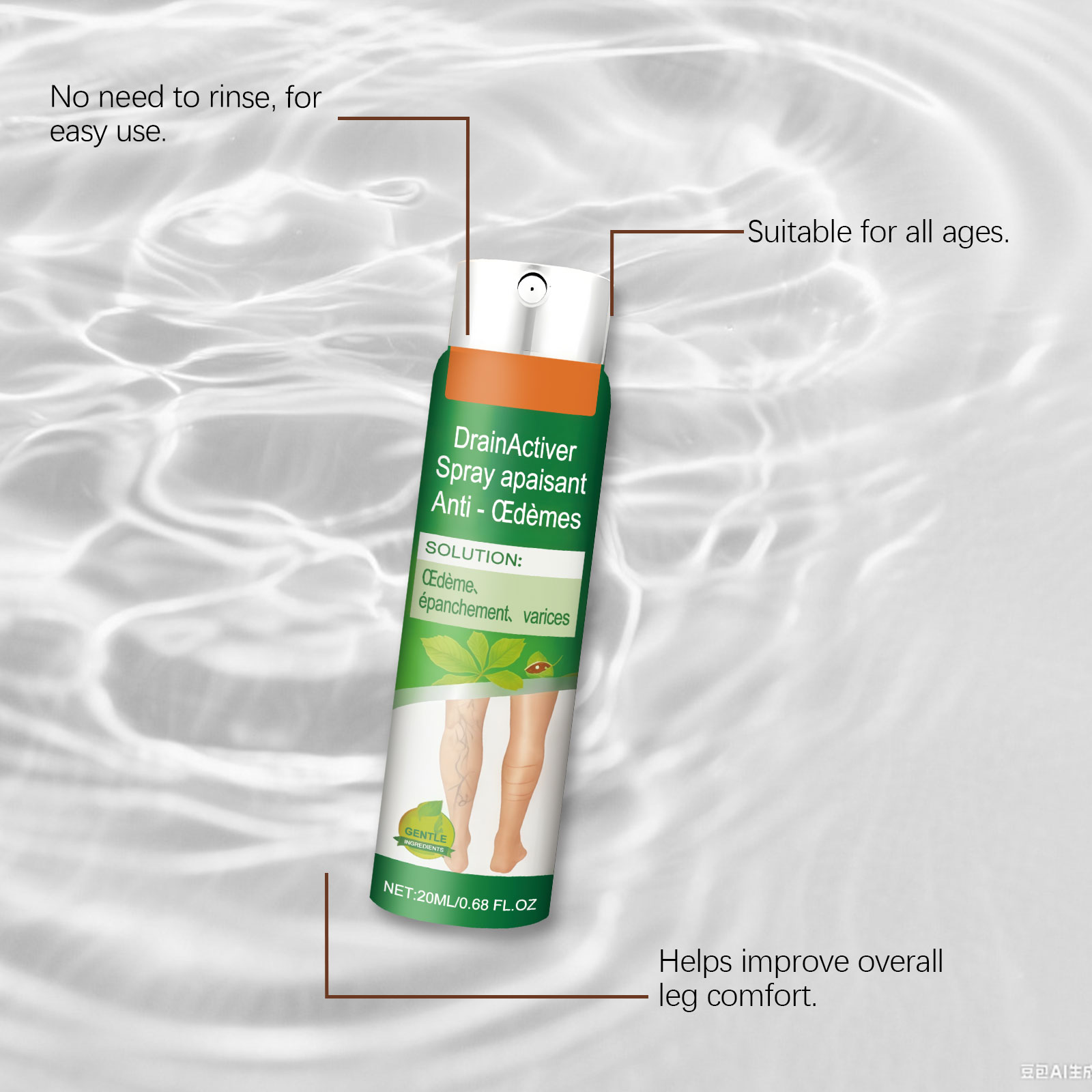 Herbal Leg Care Spray Mild Nourishing Refreshing Comfort Daily Protect Leg Skin