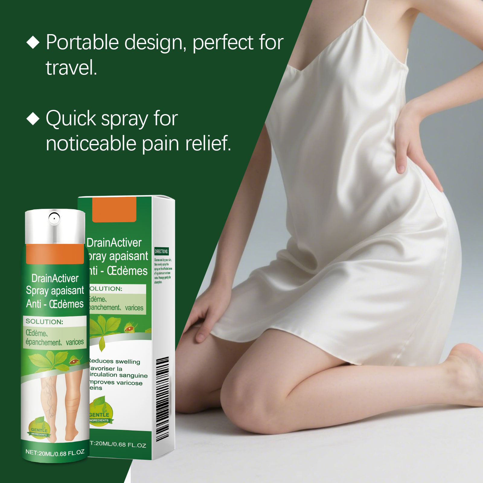 Herbal Leg Care Spray Mild Nourishing Refreshing Comfort Daily Protect Leg Skin