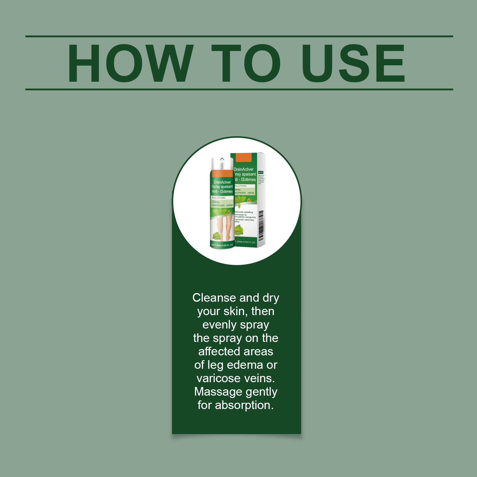 Herbal Leg Care Spray Mild Nourishing Refreshing Comfort Daily Protect Leg Skin