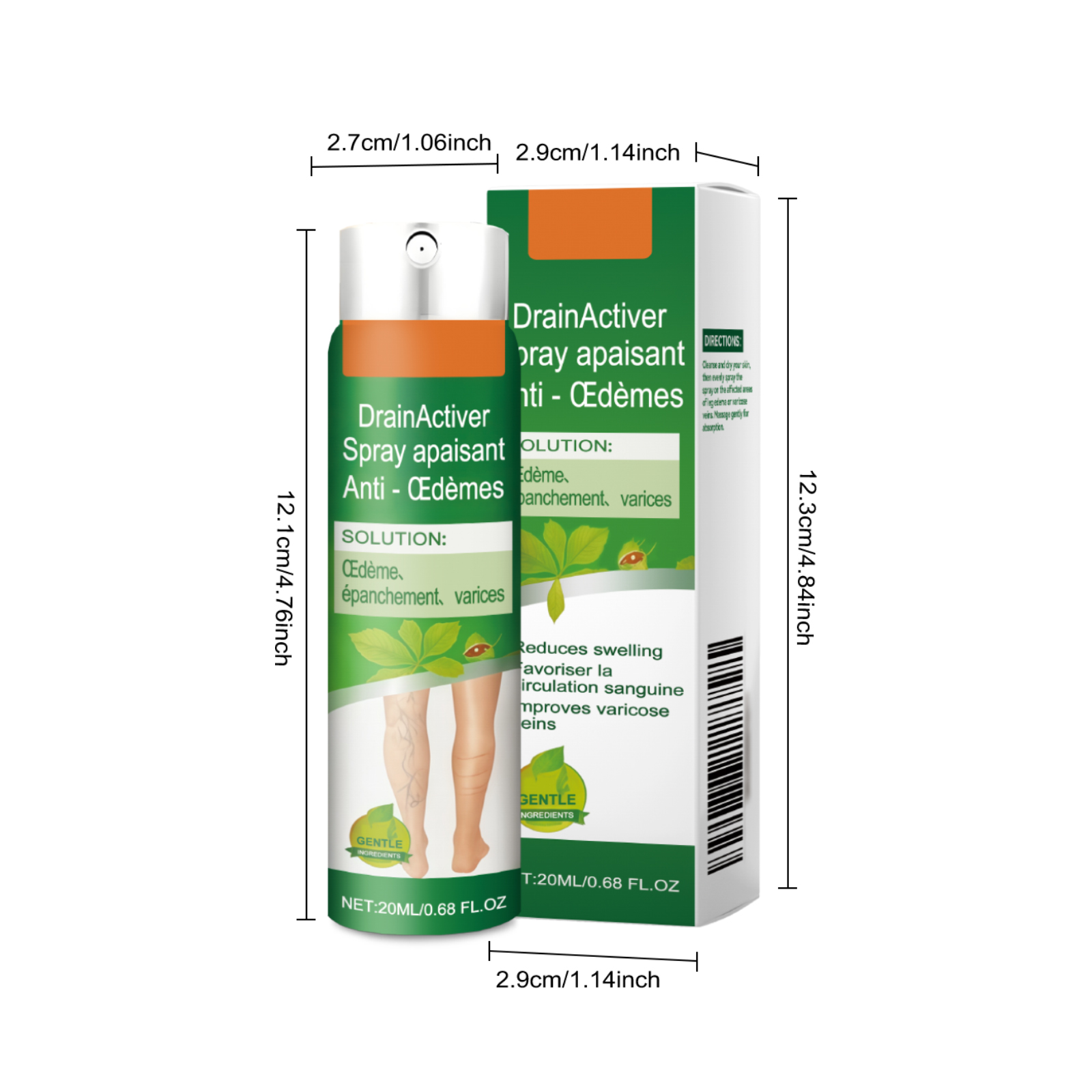 Herbal Leg Care Spray Mild Nourishing Refreshing Comfort Daily Protect Leg Skin