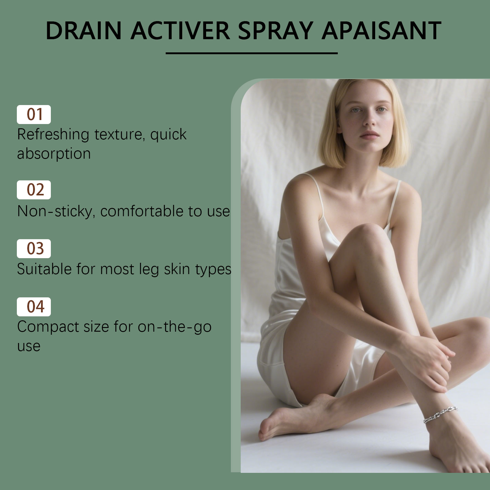 Herbal Leg Care Spray Mild Nourishing Refreshing Comfort Daily Protect Leg Skin