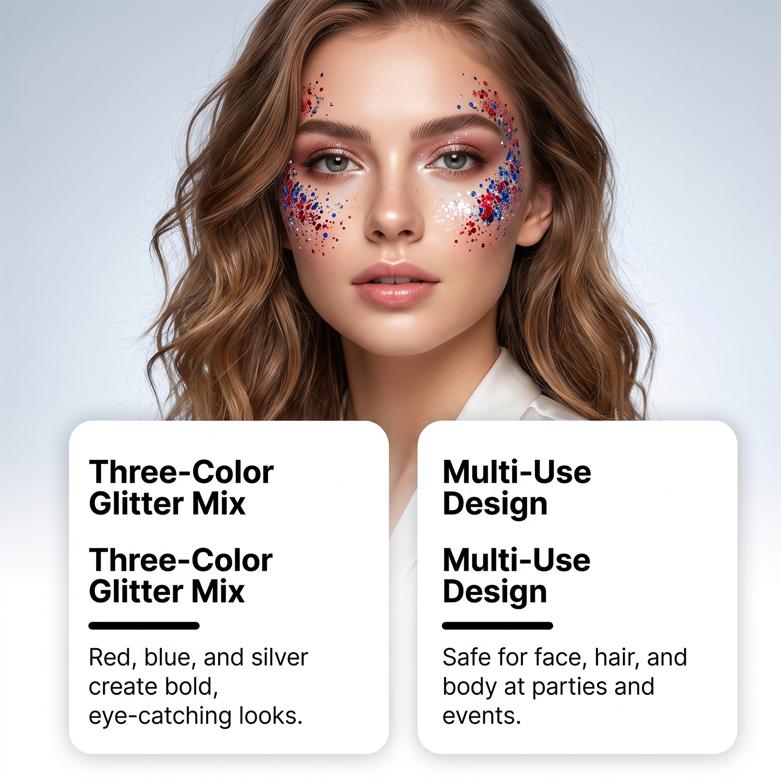 Glitter Makeup Stick Shimmer Pearlescent Easy Application Stage Daily Facial Cosmetic Tool
