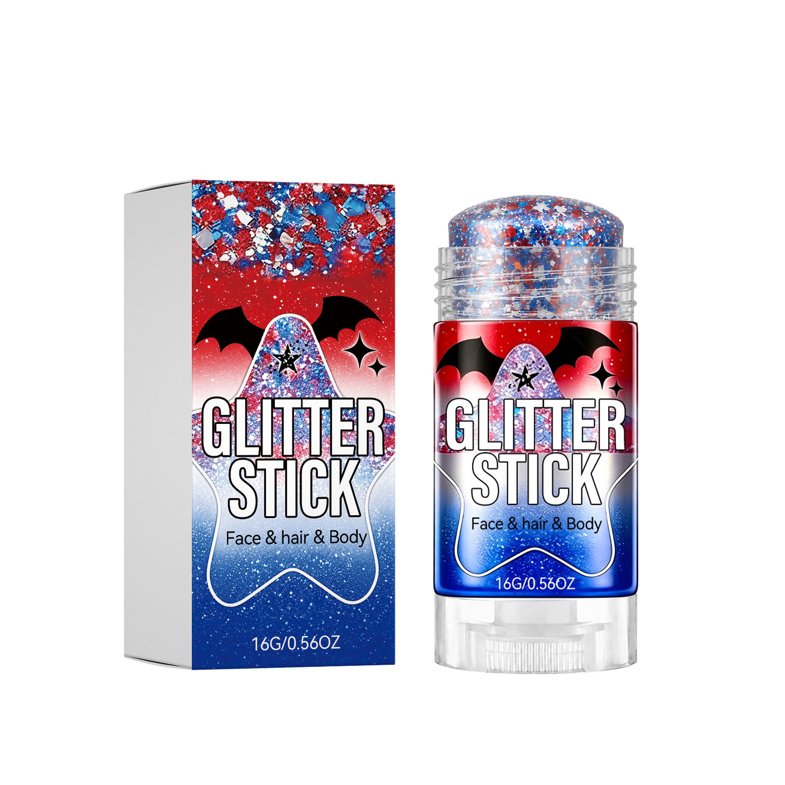 Glitter Makeup Stick Shimmer Pearlescent Easy Application Stage Daily Facial Cosmetic Tool